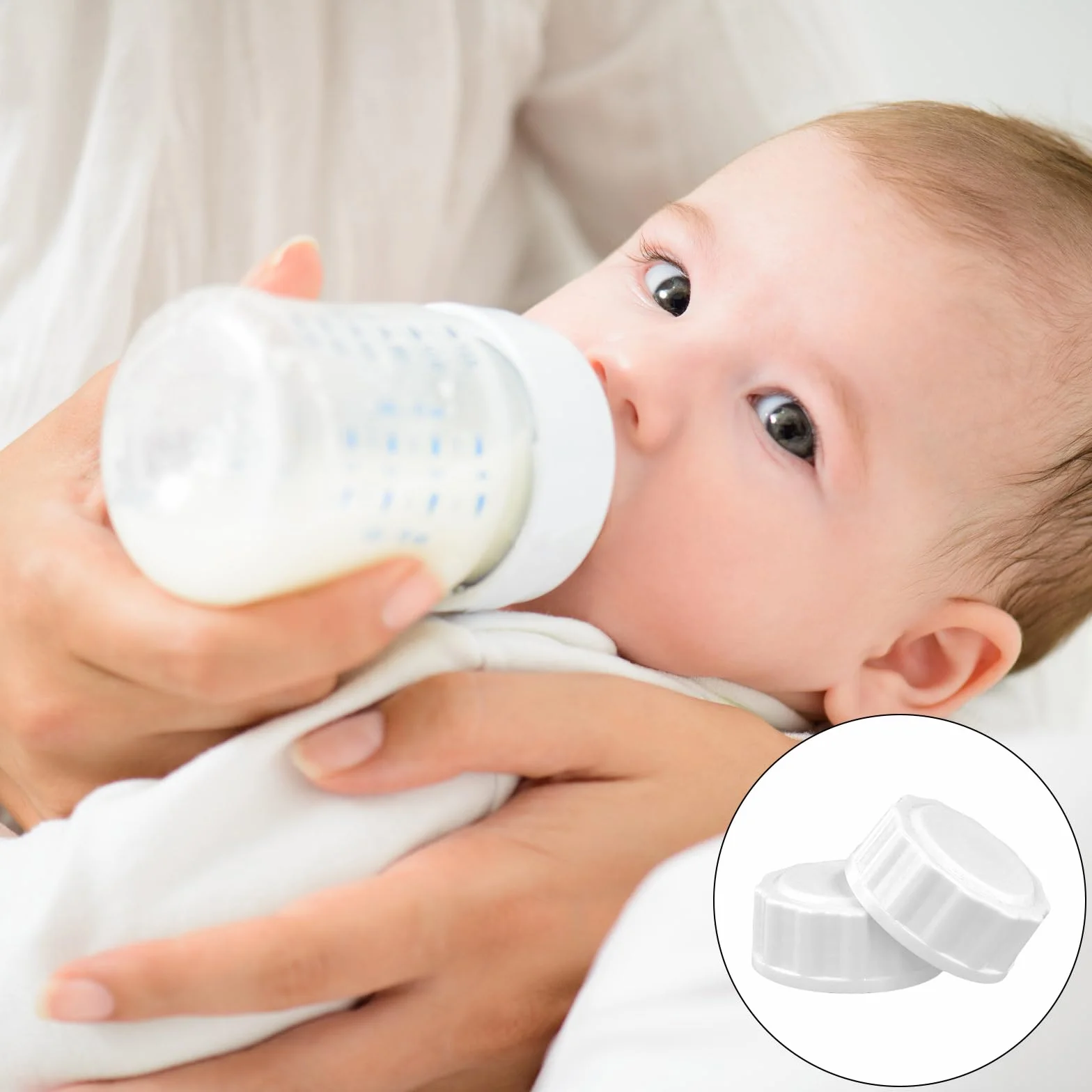 6 Pezzi Tappi per Biberon da Viaggio per, Tappi per Biberon Sostituzione Coperchi per Biberon Compatibili con Biberon a Bocca Larga