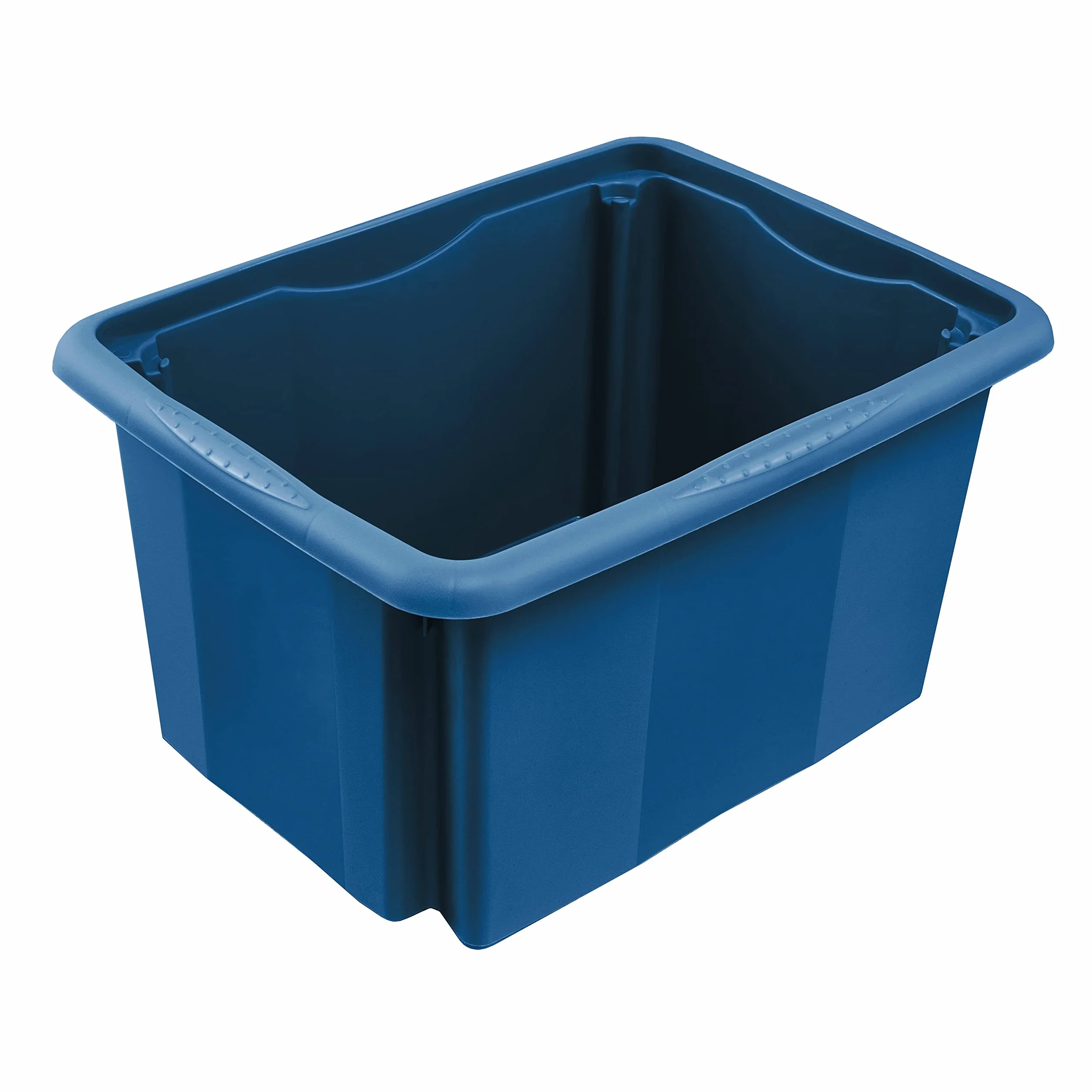 keeeper Contenitore Portaoggetti Rotabile e Impilabile, 38 x 28,5 x 20,5 cm, 15 L, Emil Eco Line, Eco Blu