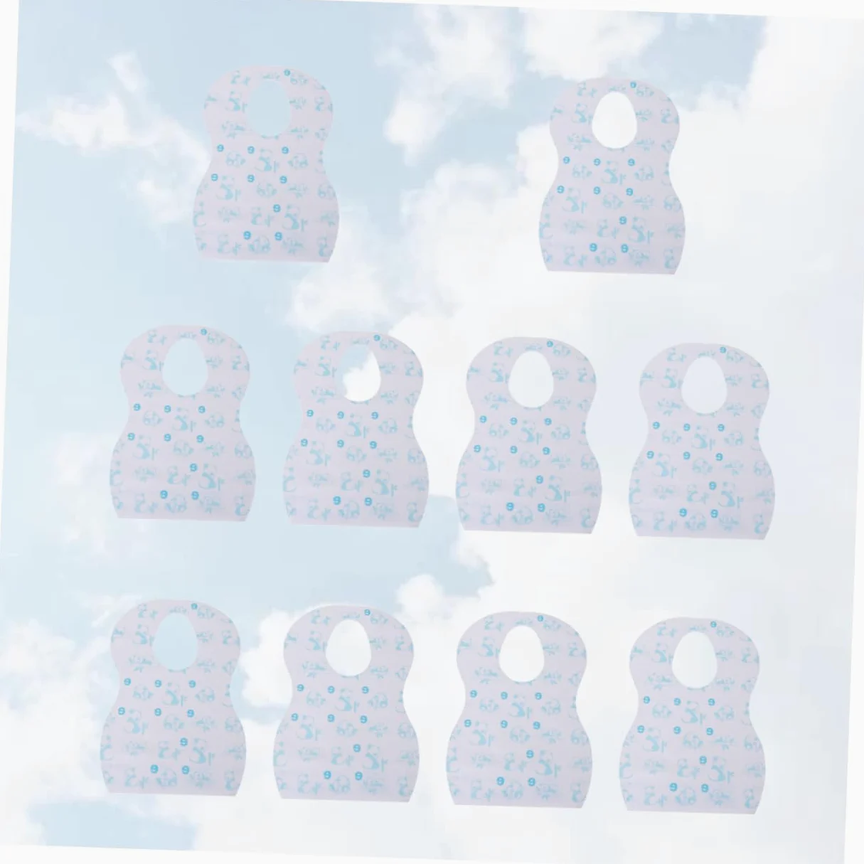 ifundom 30pezzi Bavaglini Usa e Getta Impermeabili Per Design Pratico Per Mantenere Tuo Pulito e Asciutto Stile Casual Variabile