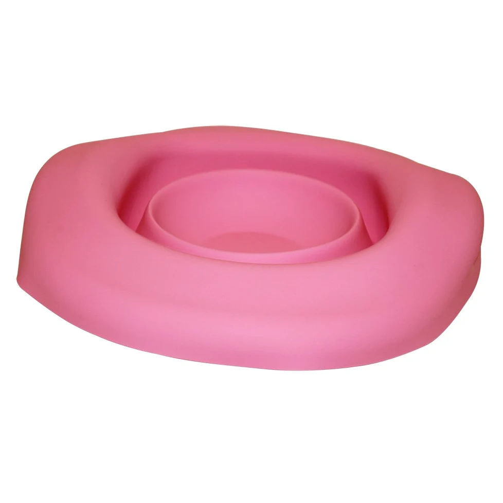 POTETTE PLUS Set di vasetto multifunzionale: vasetto da viaggio, riduttore per WC, vaso da casa grazie alla ricarica morbida e 10 ricariche usa e getta (rosa chiaro)