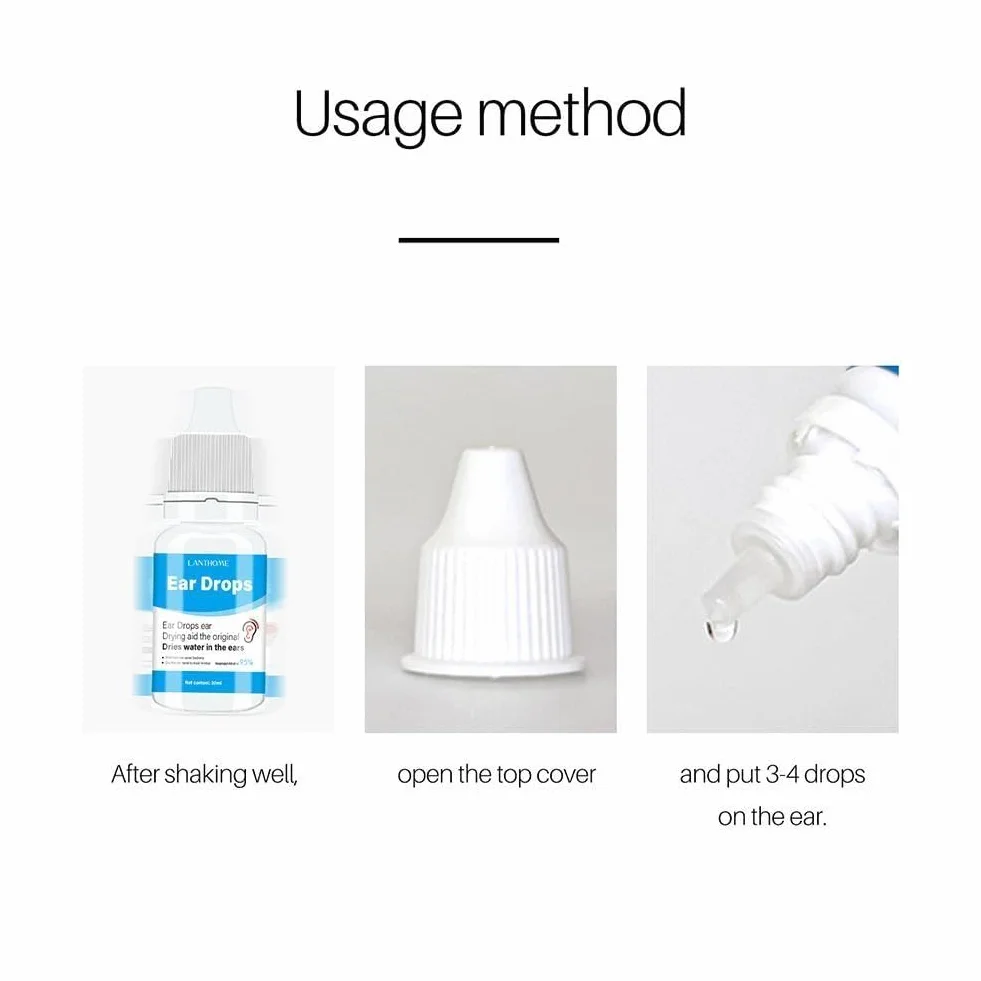 20 ml di gocce auricolari per la cura dell'otite media, gocce per il dolore all'orecchio, prurito, otite acuta, infezione batterica, rimozione, trattamento, pulizia del cerume