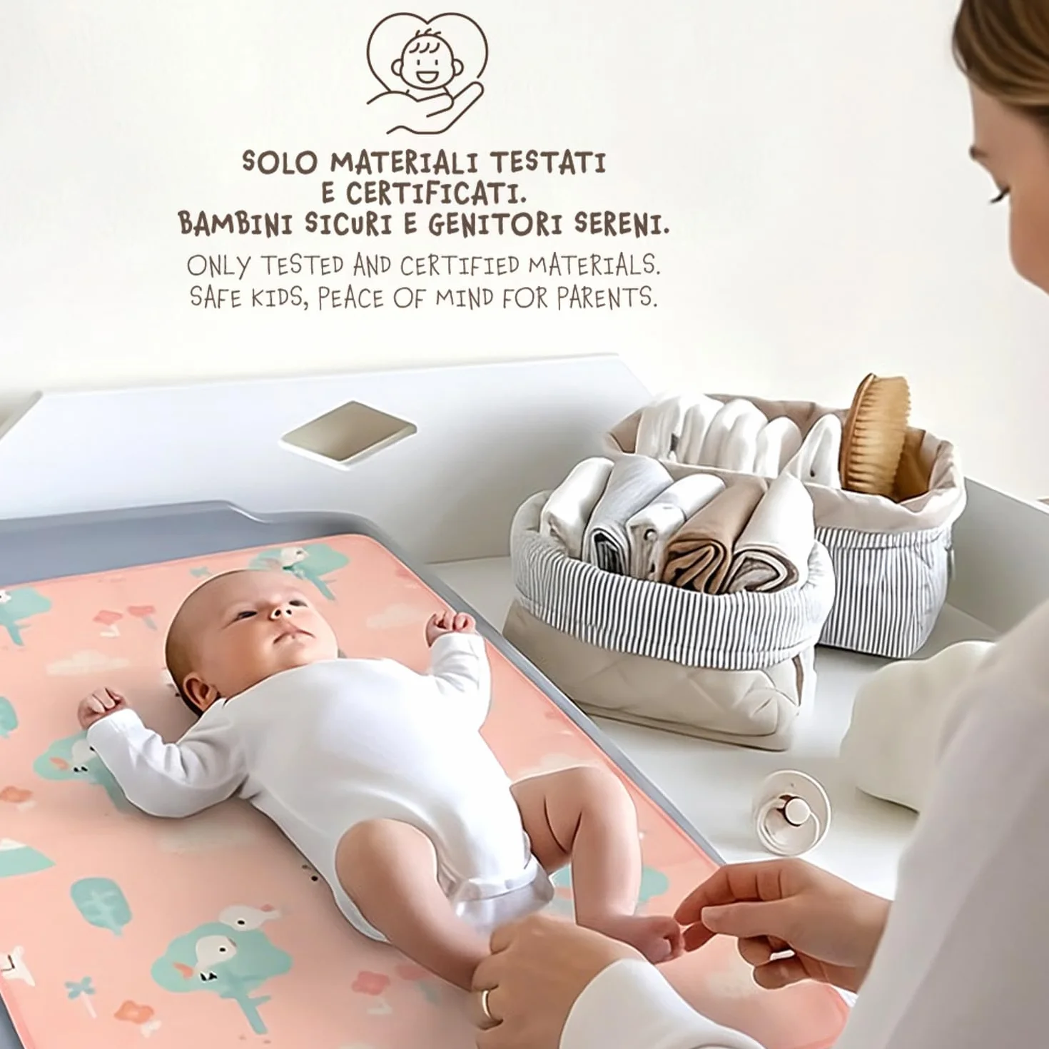 PERLETTI Traversine Neonato Fasciatoio Impermeabili Pacco Doppio - Traversa Teli Cambio Bambino Lavabili in Lavatrice - Traverse Bimbo Riutilizzabili Versatili Morbide (Set Azzurro + Verde, 50x70 cm)