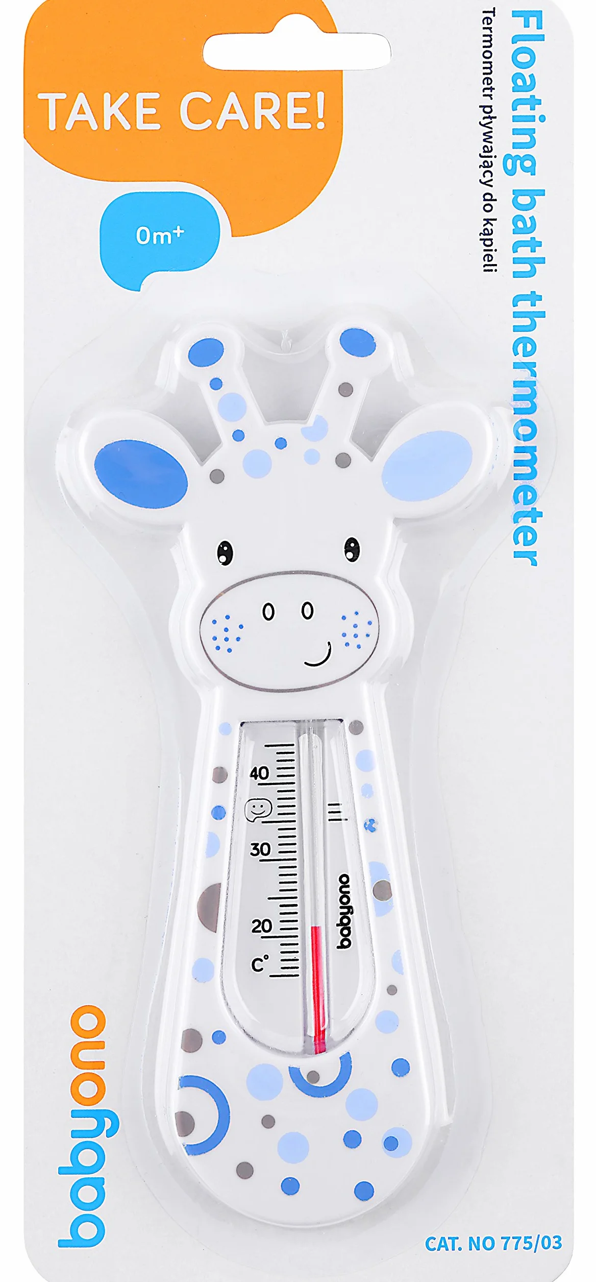 Babyono - Termometro da bagno galleggiante (bianco/blu)