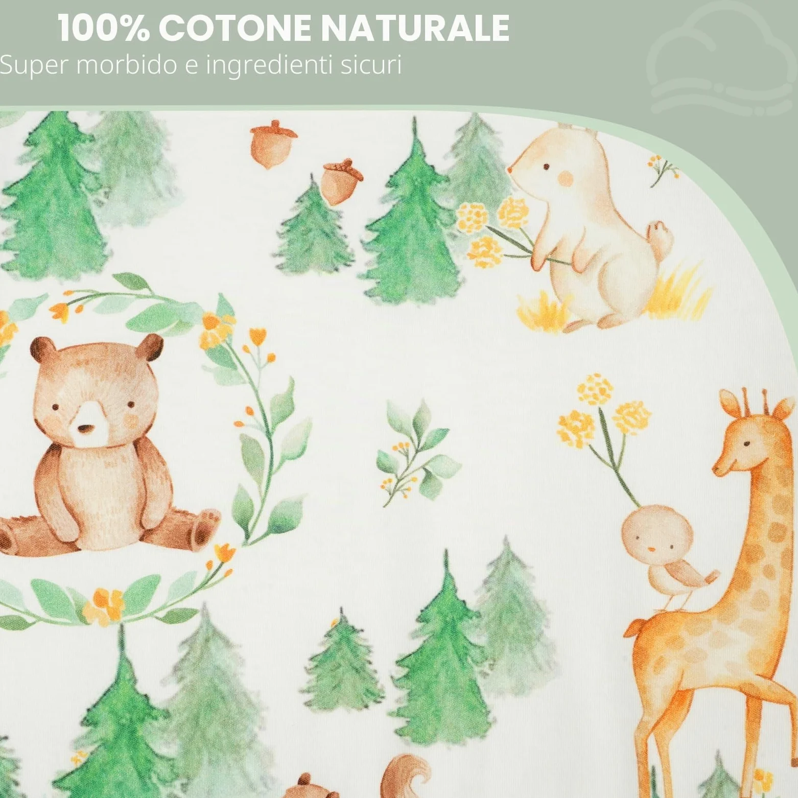 WYTbaby Sacco nanna per bambini 1 Tog, 100% cotone, sacco nanna per tutto l'anno