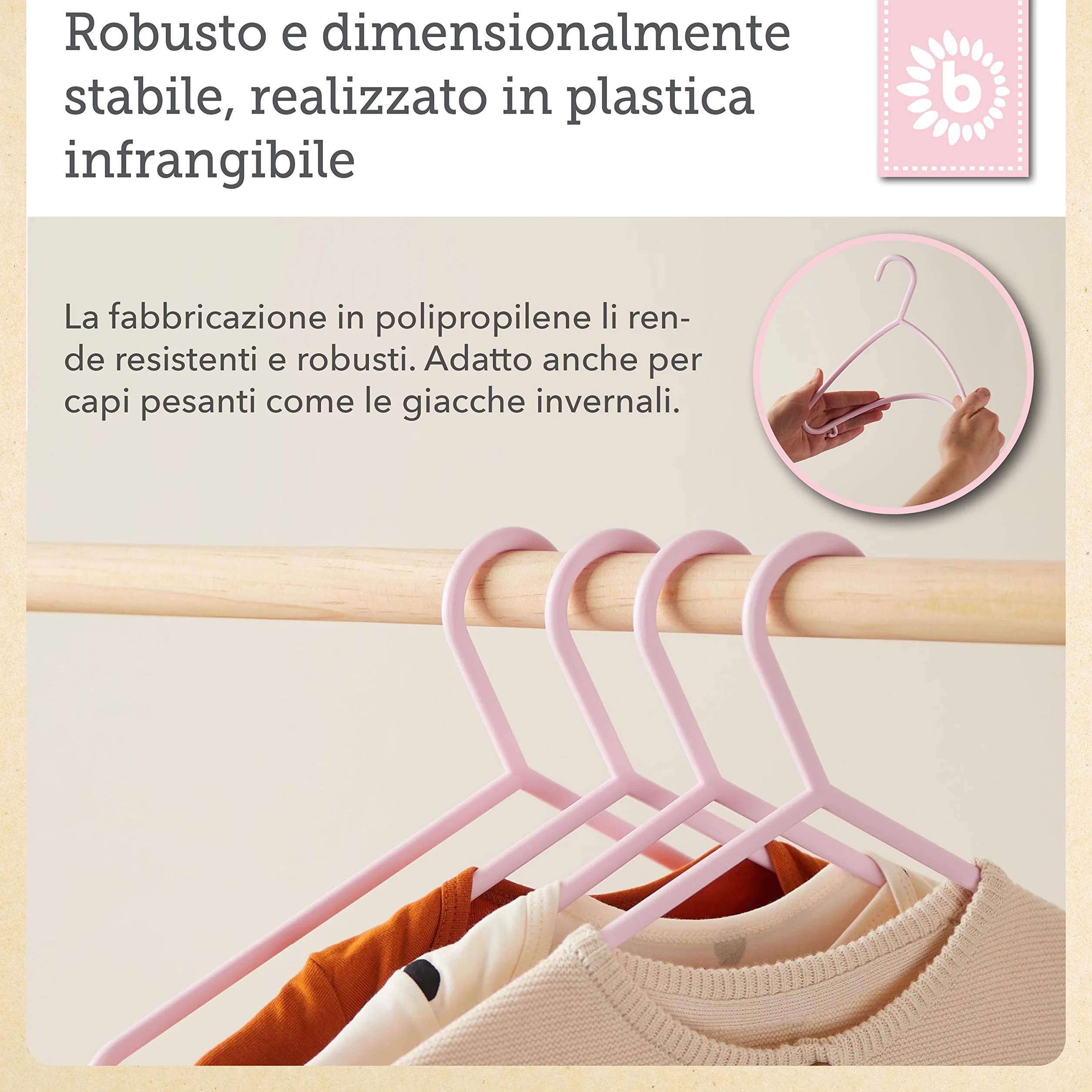 grucce appendiabiti bieco bambino del bambino del bambino gancio ganci di plastica per la conservazione guardaroba lunghezza armadietto 29,5 centimetri, 16 pezzi, colore rosa, piccolo, ARTN 90.016.141