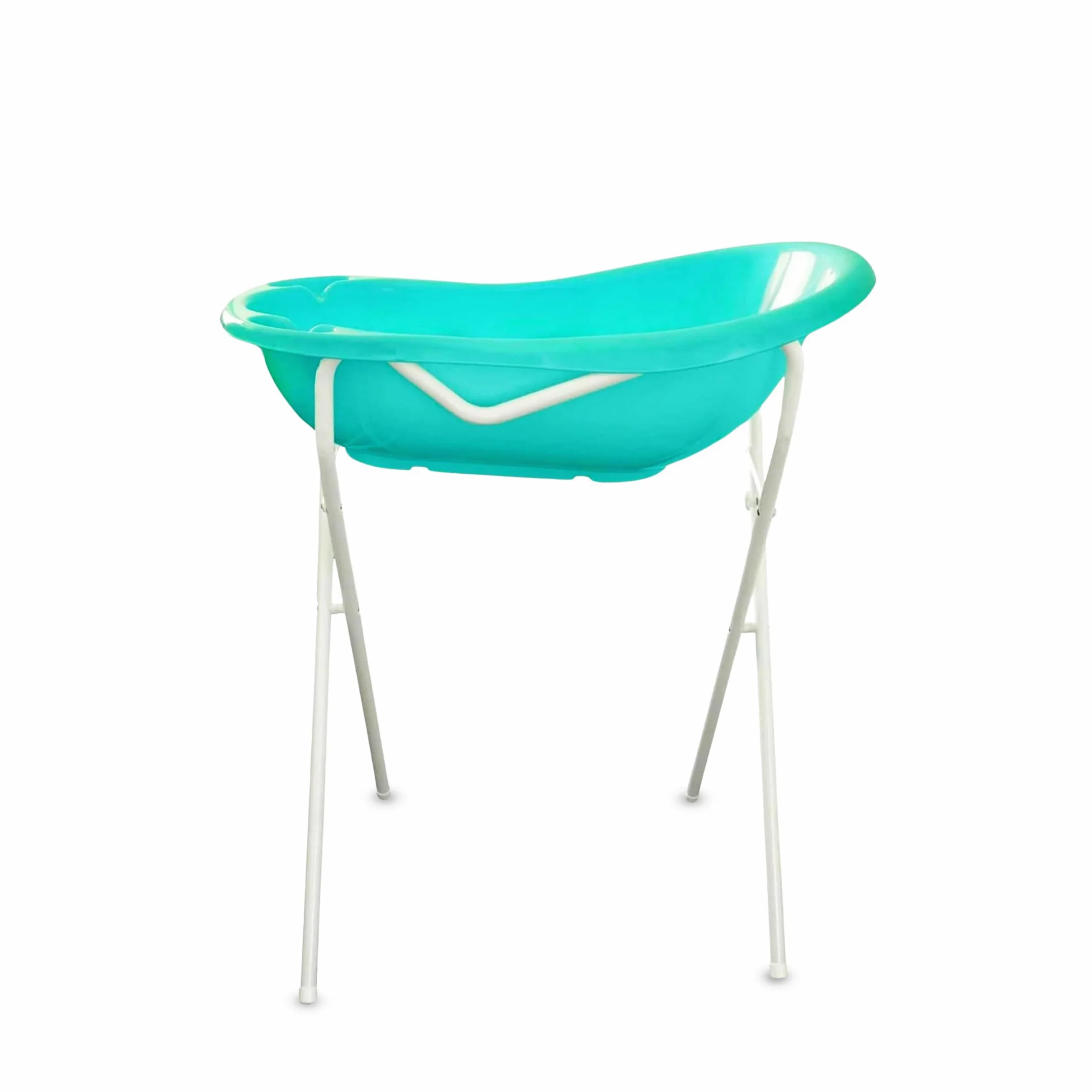 Supporto Vasca Bagnetto Bebè Universale 84-100 cm | Porta Vaschetta Neonato in Plastica Resistente | Supporto Ergonomico e Stabile per Bagnetto Quotidiano