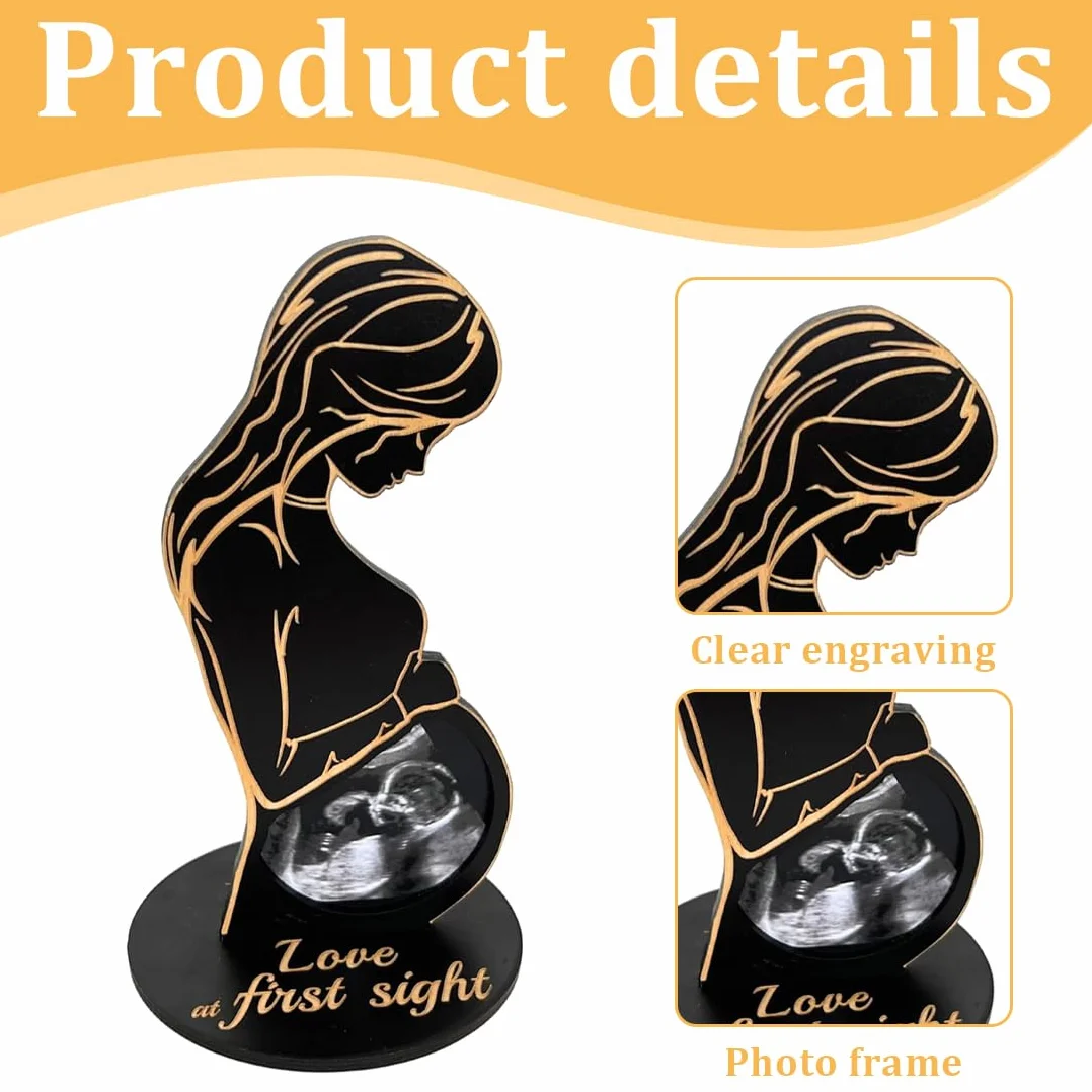 Idee Regalo per Donne Incinta, Regalo Gravidanza e Neomamma, Cornice Ecografia Gravidanza, Futura Mamma Sonogramma, Cornice Amore a Prima Vista
