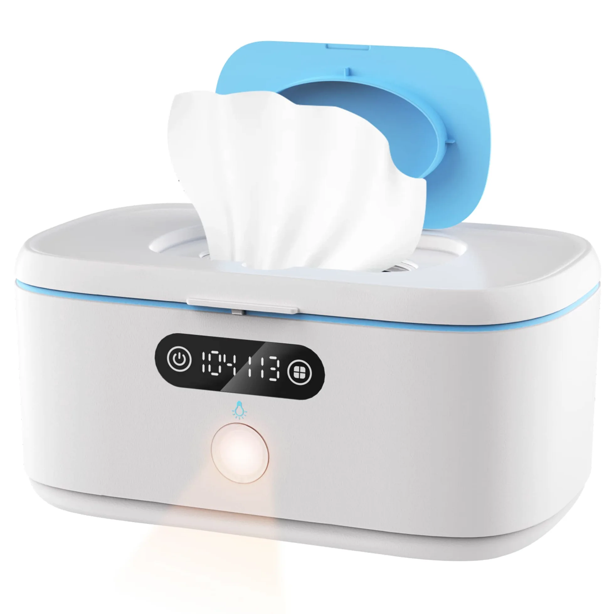 Bellababy Wipe Wamer per veicoli e uso domestico, dispenser di salviette umidificate per bambini e scaldabagno con luce notturna, visualizzazione della temperatura, non c'è bisogno di acqua e spugna,