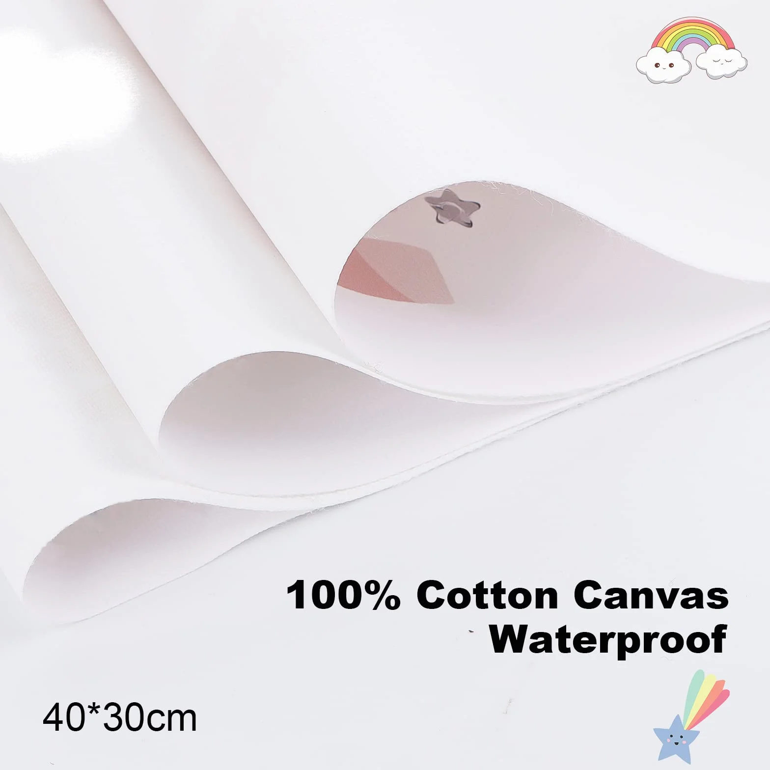 Encuryna Set di 3 Poster Decorativi per Cameretta dei Bambini, Motivo Arcobaleno/Fiore/Farfalla, Senza Cornice, Soggiorno, Camera da letto, Decorazione da Parete per Ragazzi Ragazze (30 x 40cm)