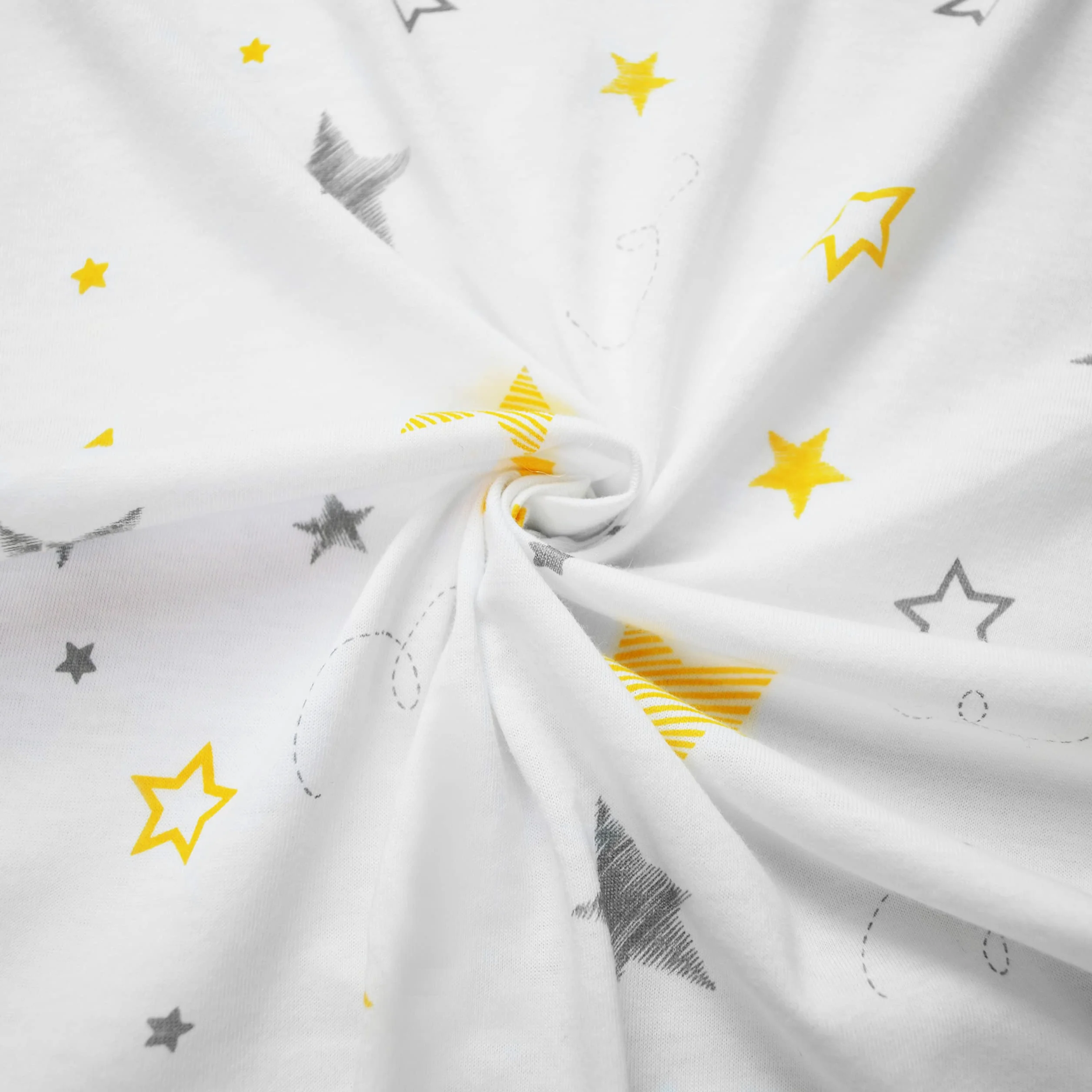 American Baby Company Confezione da 2 lenzuola con angoli in 100% cotone naturale per mini culla, 96,5 x 61 cm, morbide e traspiranti, per materassi Pack N Play, giallo stella/giallo, per ragazzi e
