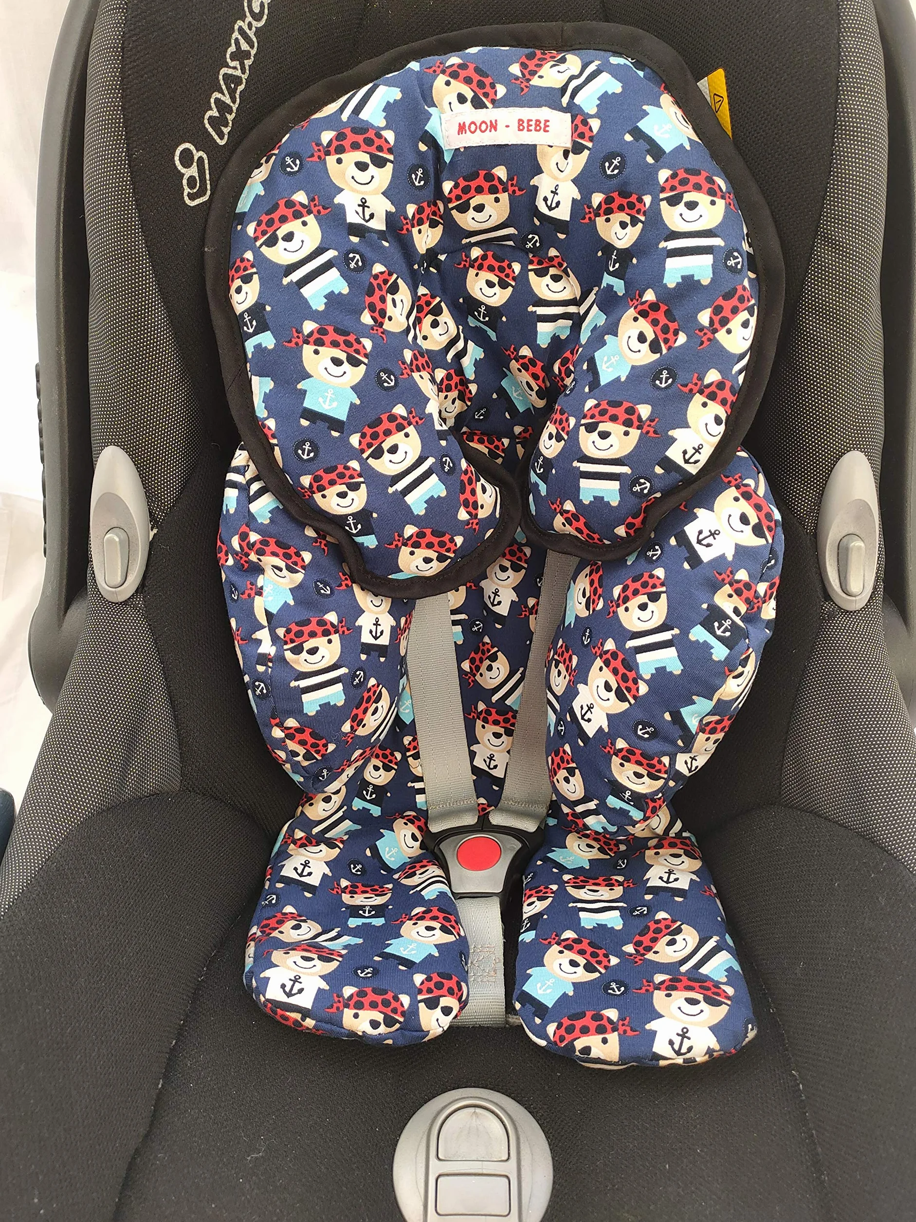 moon-bebe MaxiCosi, riduttore anallergico universale, PEBBLE Seggiolino auto e passeggino (Blu)
