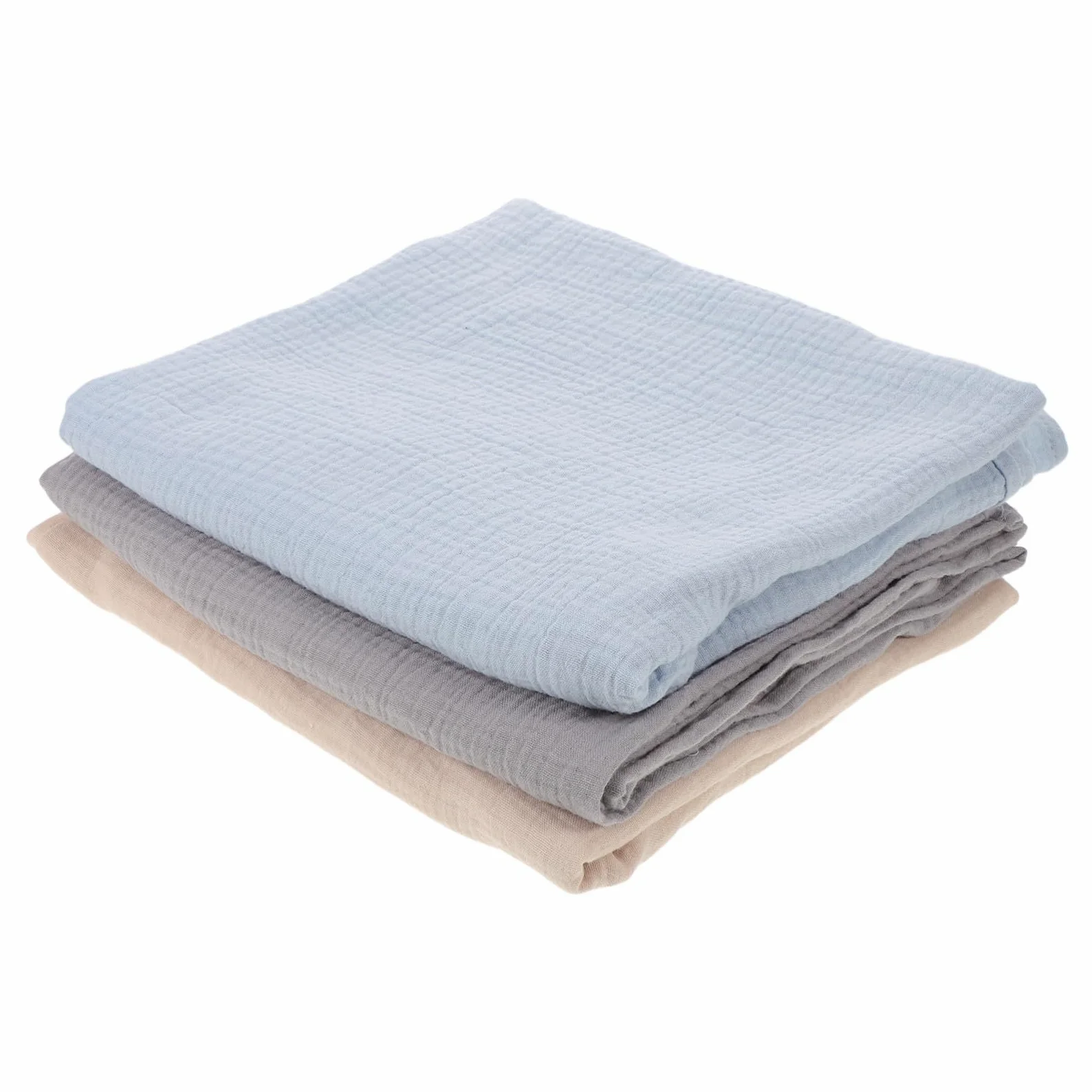 HANABASS 3 Pezzi Mussola per Ragazzo Ragazza per Sonno e Bagnetto Copertina Traspirante e Delicata sulla Adatta Ragazzo Ragazza di Diverse