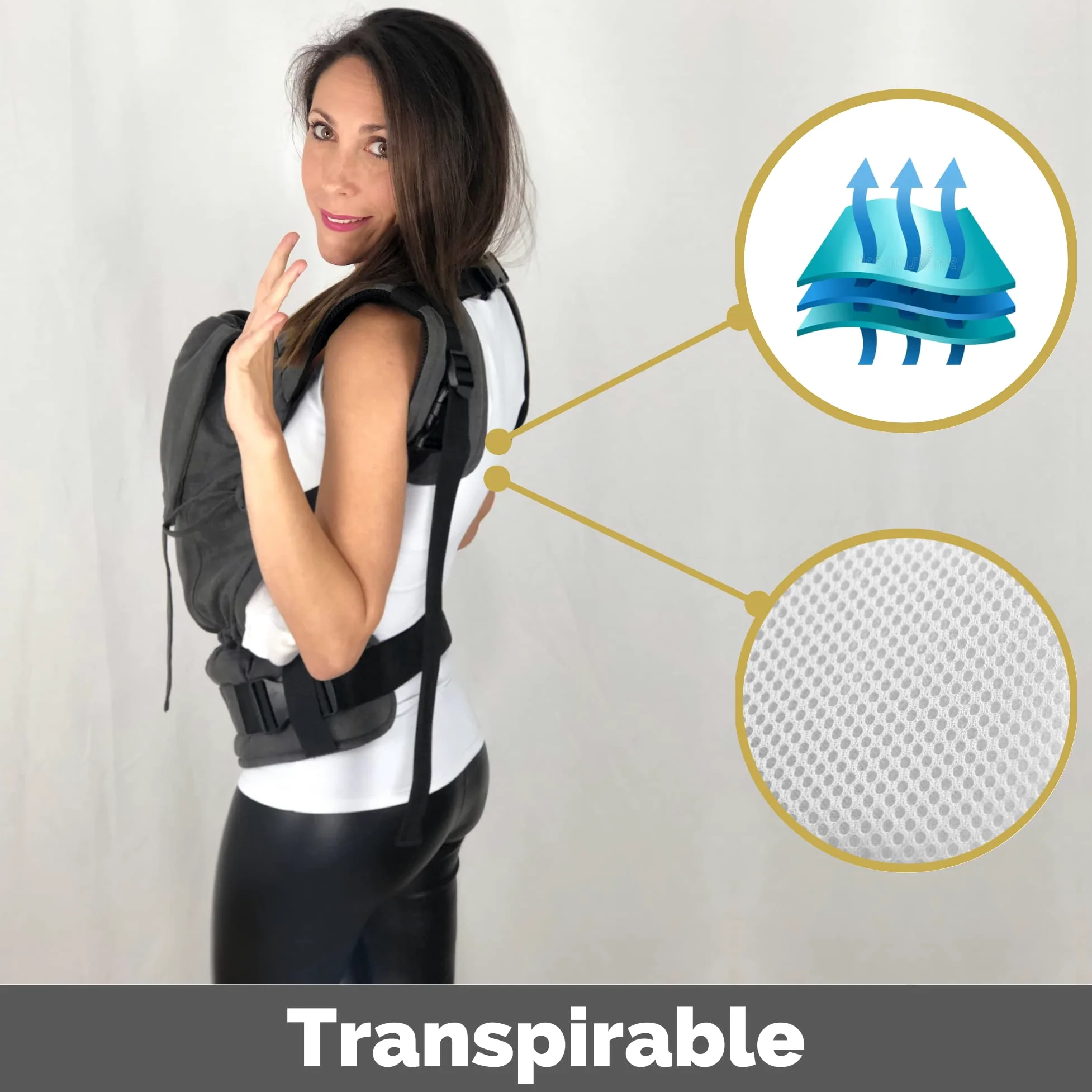 Amarsupiel - Marsupio Neonato Ergonomico - Comoda e Facile da Regolare sulla Schiena - Fascia Porta Bebè - Organico & Traspirante - Zaino Porta Bambino