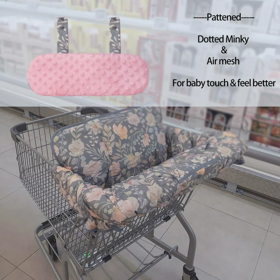 ICOPUCA Copertura per carrello della spesa 2 in 1, copertura per seggiolone, imbottita, per bambini, con cuscino extra staccabile, misura universale, design brevettato