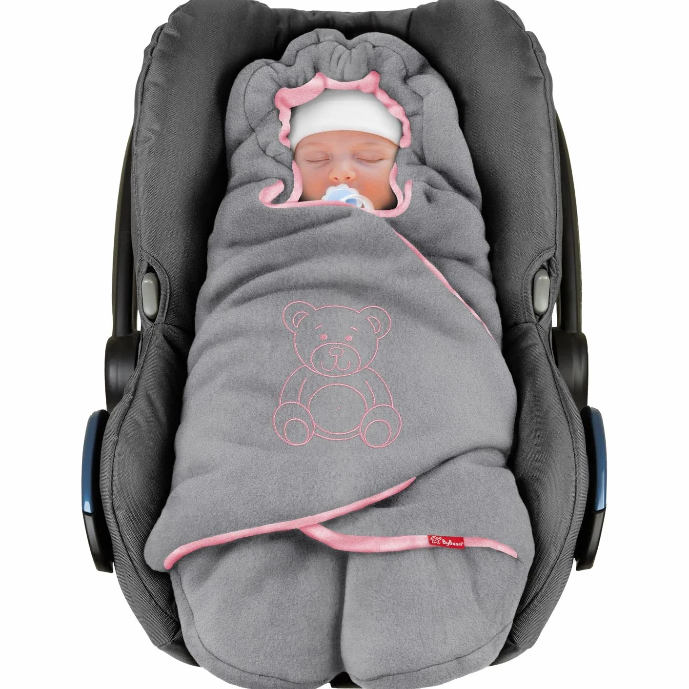 ByBoom, “l’originale con l’orsetto” - Coperta invernale universale per seggiolino dell’auto, per carrozzina, passeggino o lettino per bambini