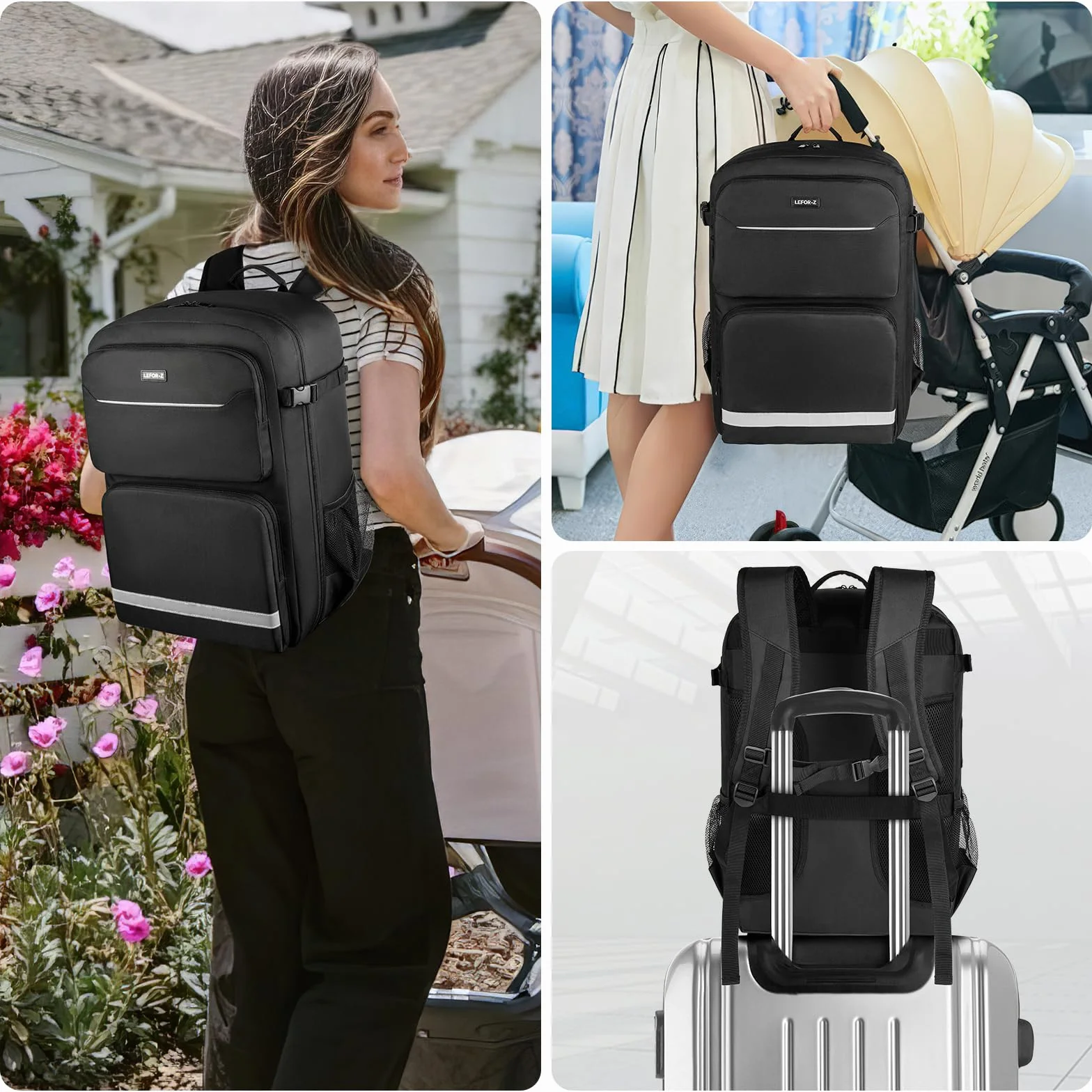 Borsa da viaggio per passeggino, zaino imbottito compatibile con passeggino Gb Pockit/GB Pockit+ All City/GB Pockit Air All Terrain/Cybex Libelle 2, borsa portaoggetti per accessori per passeggino di