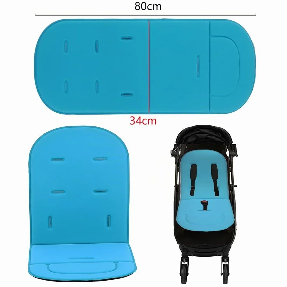 Materassino Passeggino, Cuscino Passeggino Universale, Cuscino Universale per Passeggino, Copriseduta Passeggino Universale, Materassino Passeggino Antisudore, Copri passeggino Imbottita, azzurro