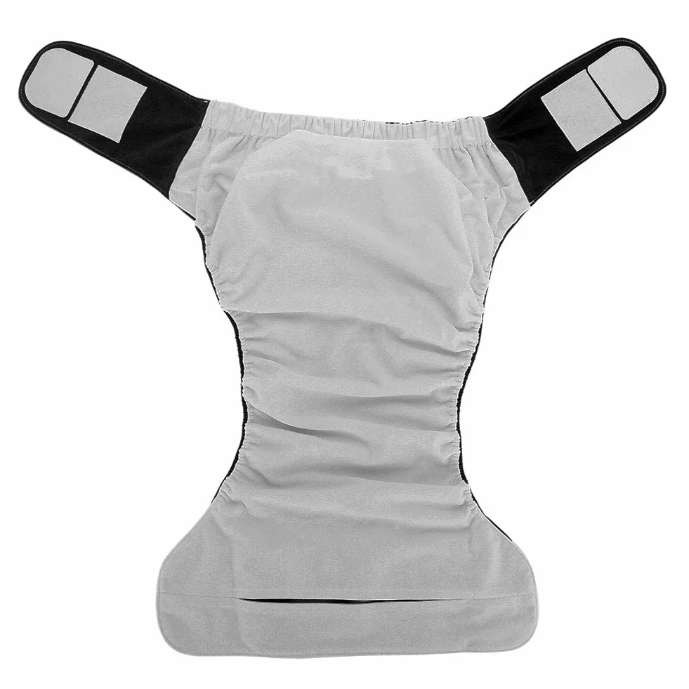 Couche Femme, Pannolini per Adulti con Pannolino Grande Regolabile Donna Blue305 Pannolino di Stoffa per Adulti Riutilizzabile Lavabile (Nero 404)