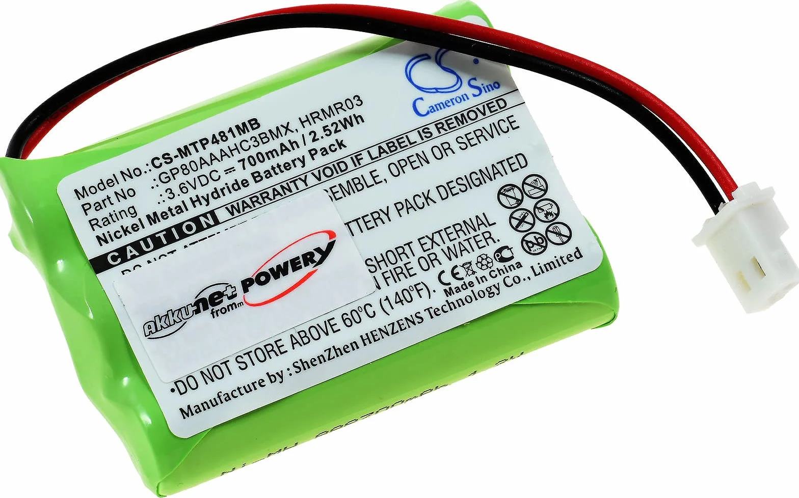 NiMH - Batteria per baby monitor Motorola MBP481 / MBP482 / MBP483, 3,6 V, NiMH
