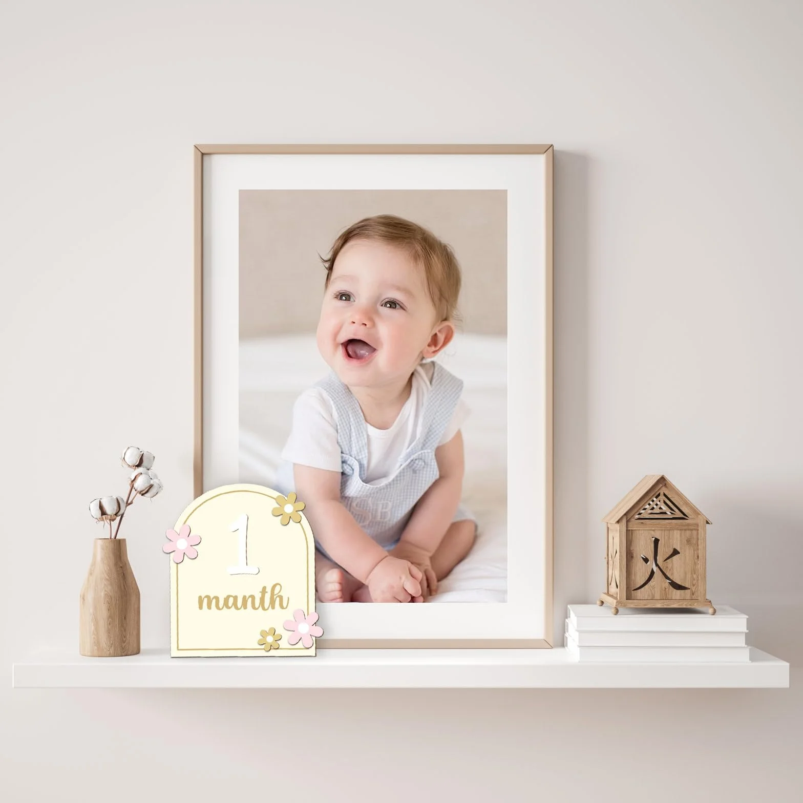 Decorazioni per carte dei mesi del traguardo del bambino, carte mensili in legno per il traguardo del bambino Vacanza Annuncio del bambino traguardo del neonato Cartelli dei mesi del bambinos