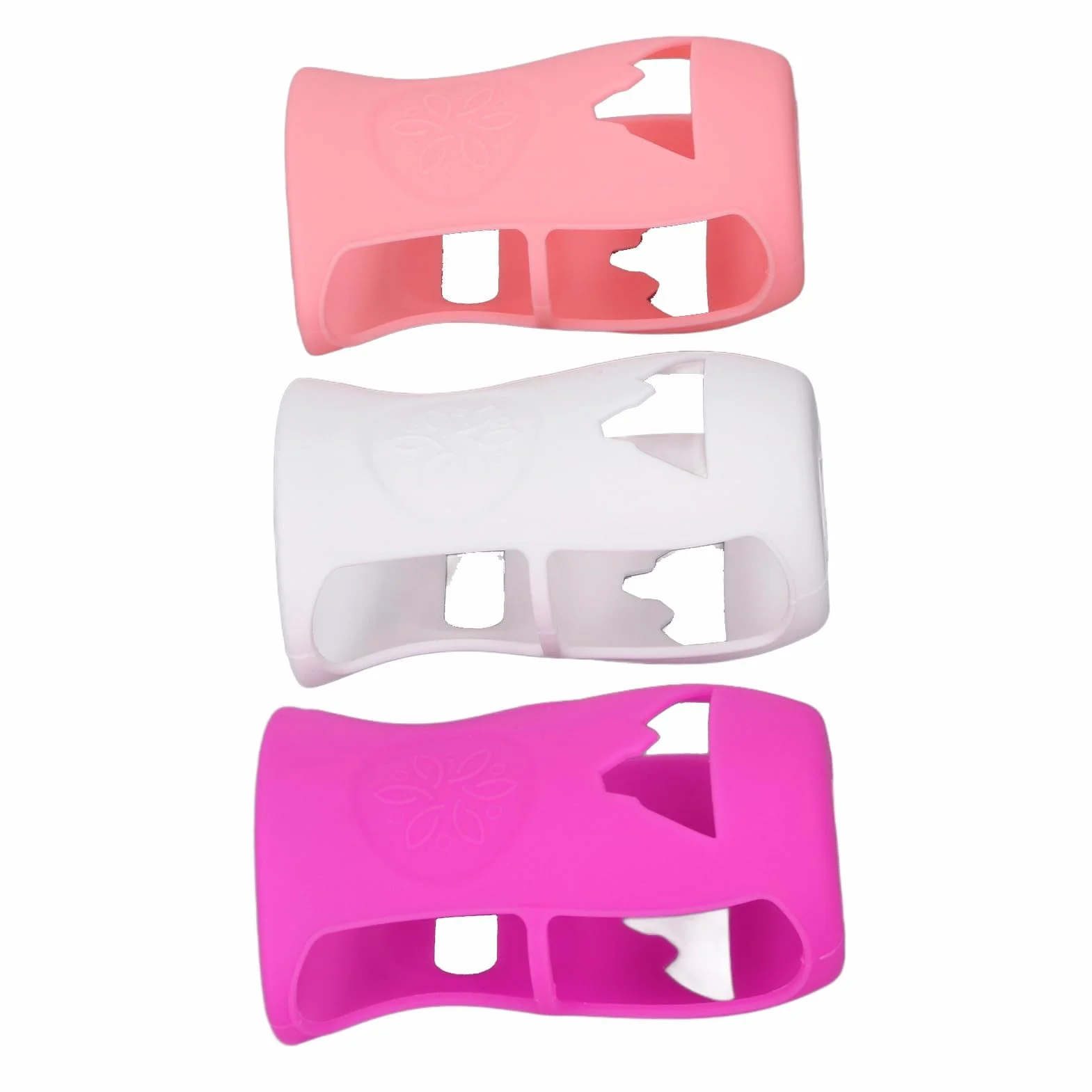Custodia in Silicone per Biberon da 240 Ml Custodia Morbida in Silicone Infrangibile per Biberon in Vetro da 8 Once con Isolamento e Protezione Lavabile in (Bianco+Rosa+Viola)