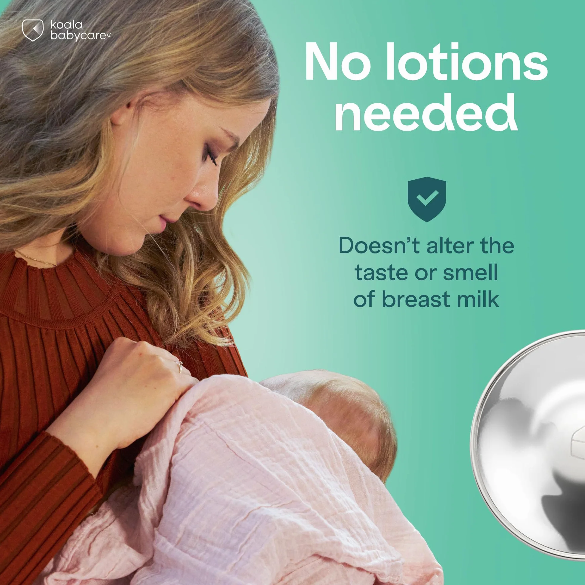 Koala Babycare - Coppette Paracapezzoli in Argento Trilaminato - Standard Size - Aiutano a Prevenire e Lenire le Ragadi al Seno durante l’Allattamento -Dispositivo Medico Classe 1