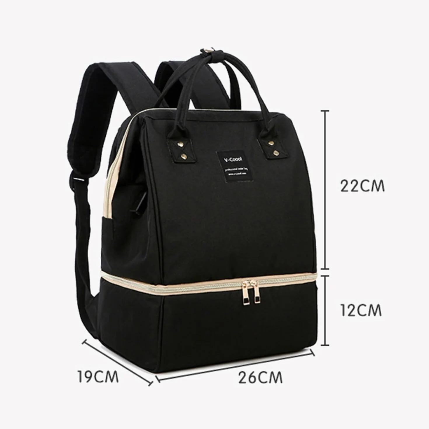 Zaino Mamma Borsa Termica per Biberon PortaBiberon Isotermico Zaino Impermeabile, 2 Pacchi di Ghiaccio inclusi