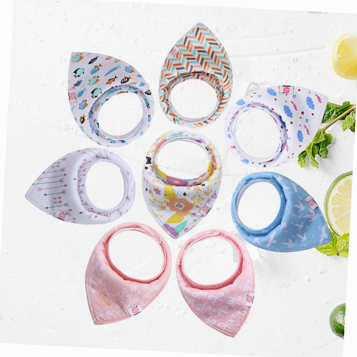UPKOCH 16pezzi Bavaglini Bandana Per Assorbenti e Lavabili Per Teething e Svezzamento Design Per e Ragazze