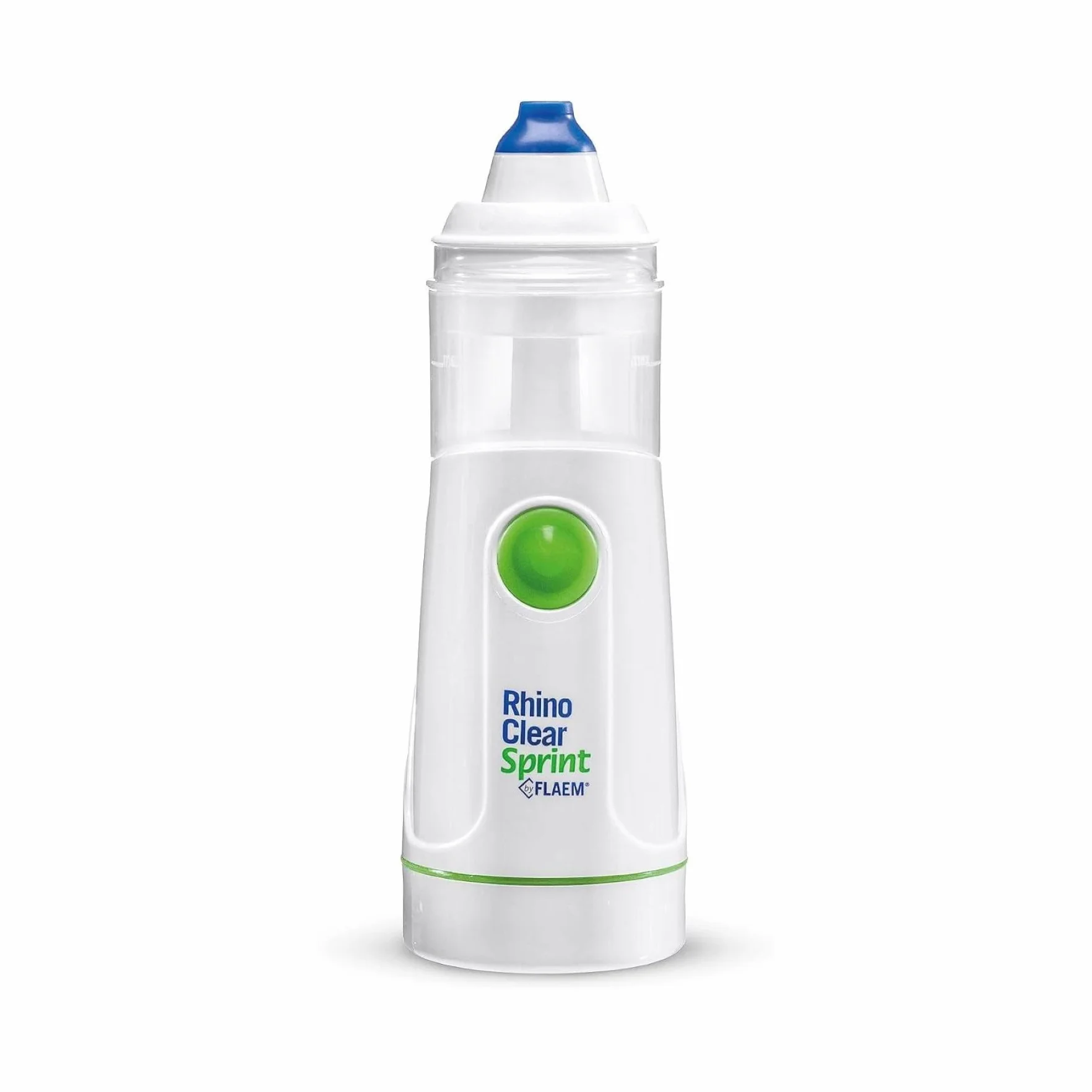 Flaem, Rhino Clear Sprint, Doccia Nasale Portatile, Lavaggio Nasale Bambini e Adulti, Trattamento delle Alte Vie Respiratorie per Raffreddori, Sinusite e Allergie, Funzionamento a Pile, Made in Italy