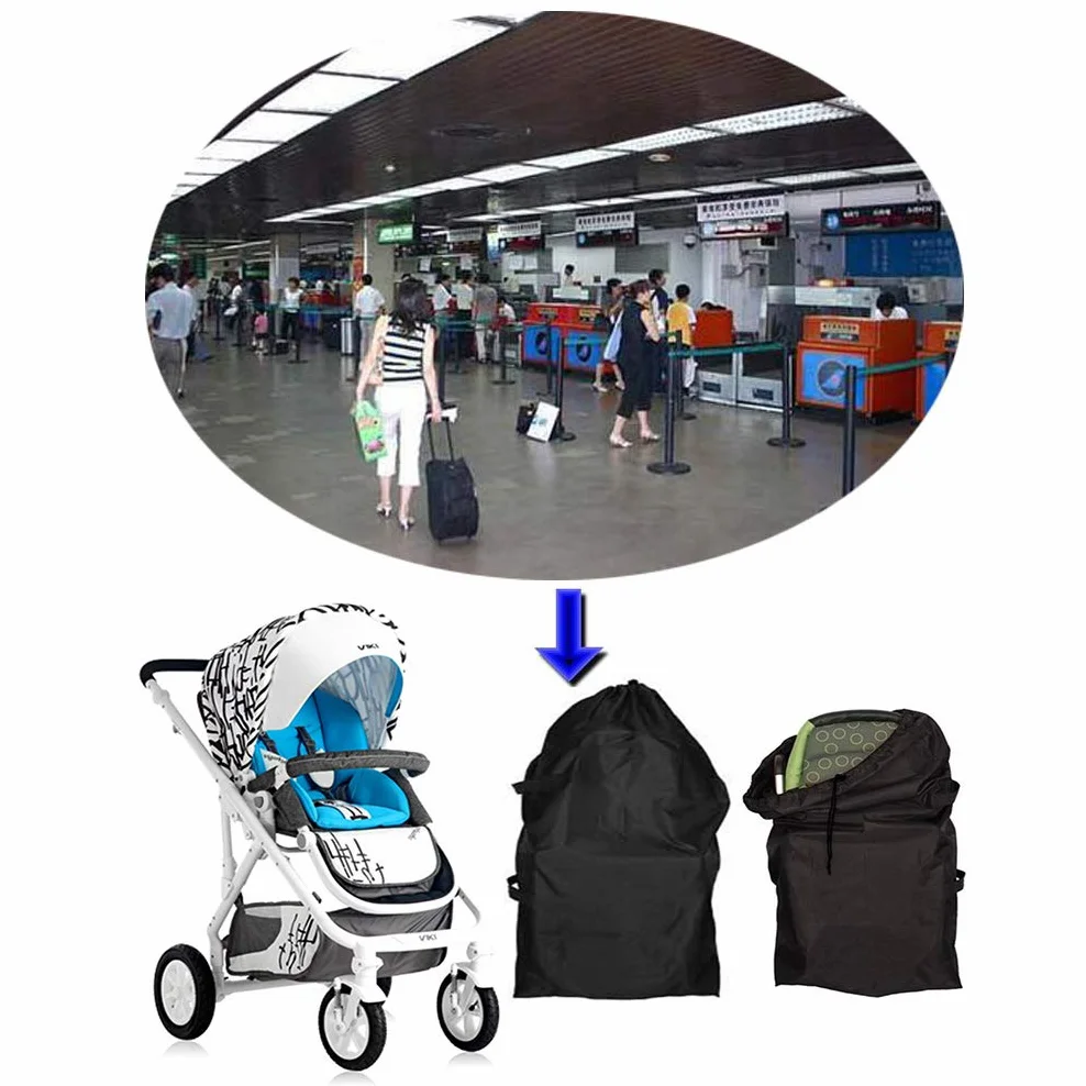 Borsa per Trasporto Passeggino,Borsa da Viaggio per Passeggino Impermeabile,per Aereo,Outdoor,Viaggio,Nero