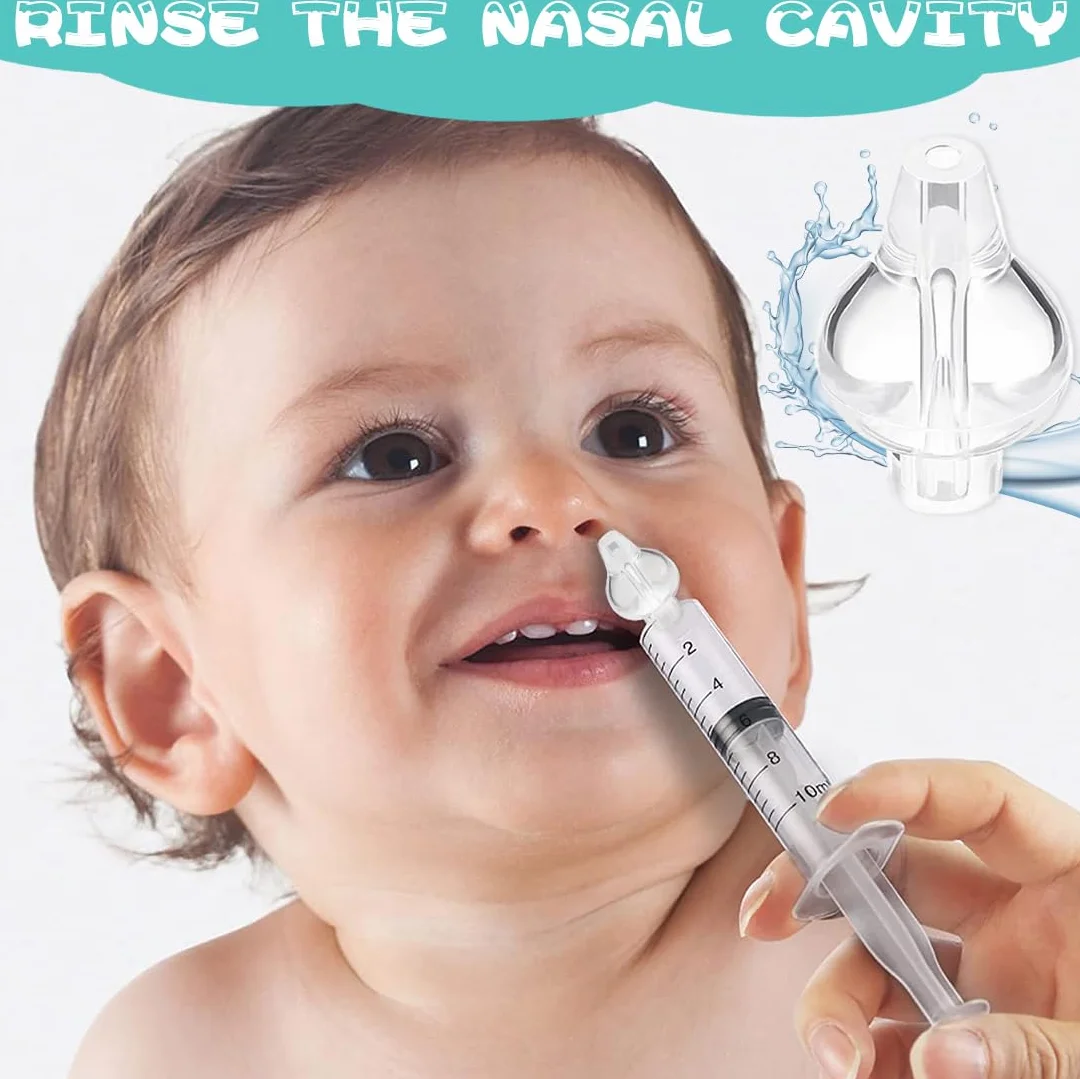 JEYORZY 9 pcs Beccuccio Morbido Lavaggio Nasale Bambini, Olive Nasali Per Lavaggi Neonato, Oliva Silicone Riutilizzabile, Nasali in Silicone per Lavaggi Neonato, Beccuccio Morbido Lavaggio Nasale