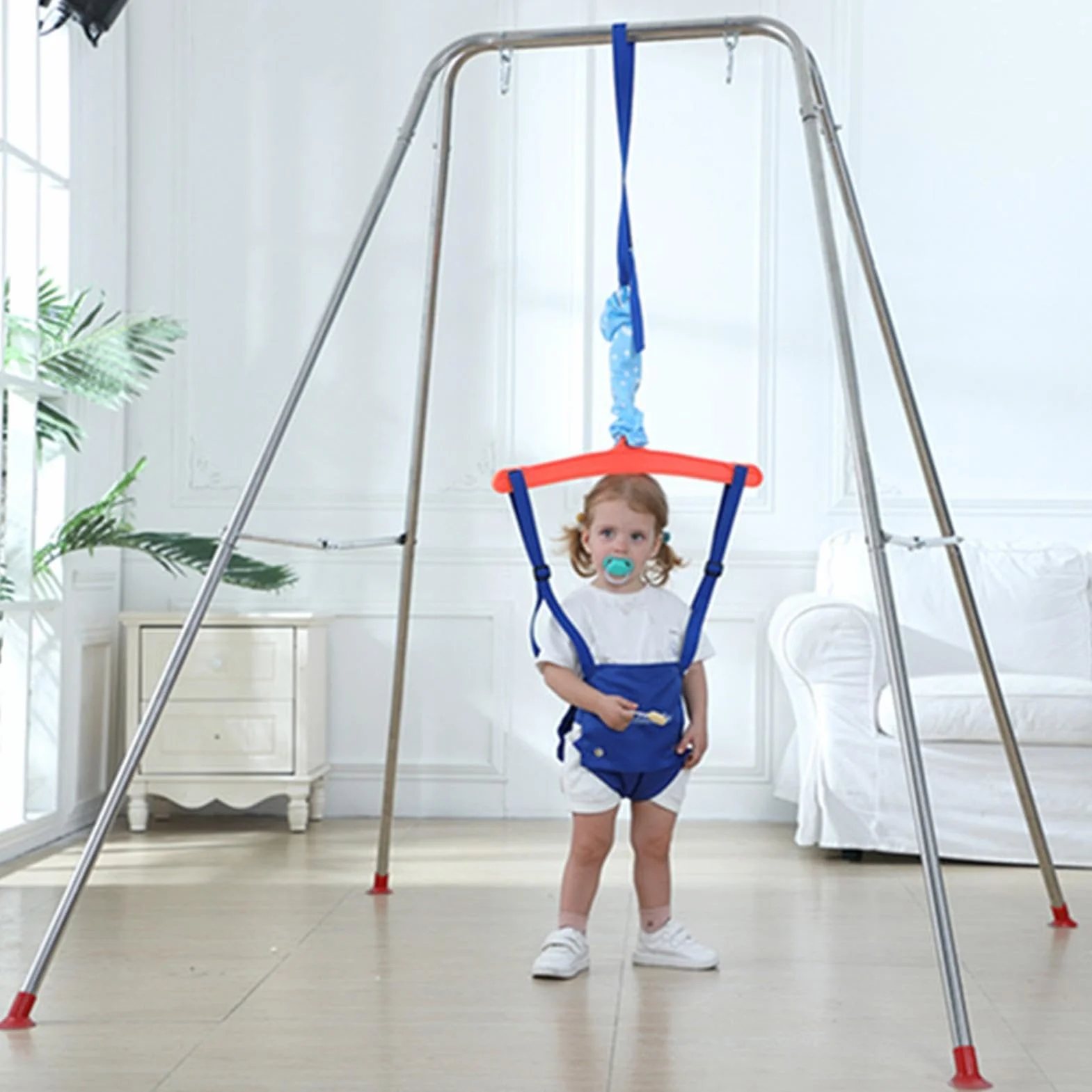Baby Doorhoper senza cornice di ferro Swing rimbalzante con un morsetto per telaio per porte sicuro e stabile | Facile da allestire baby prelenatori per bambini attivi adatti per all'interno e all'est