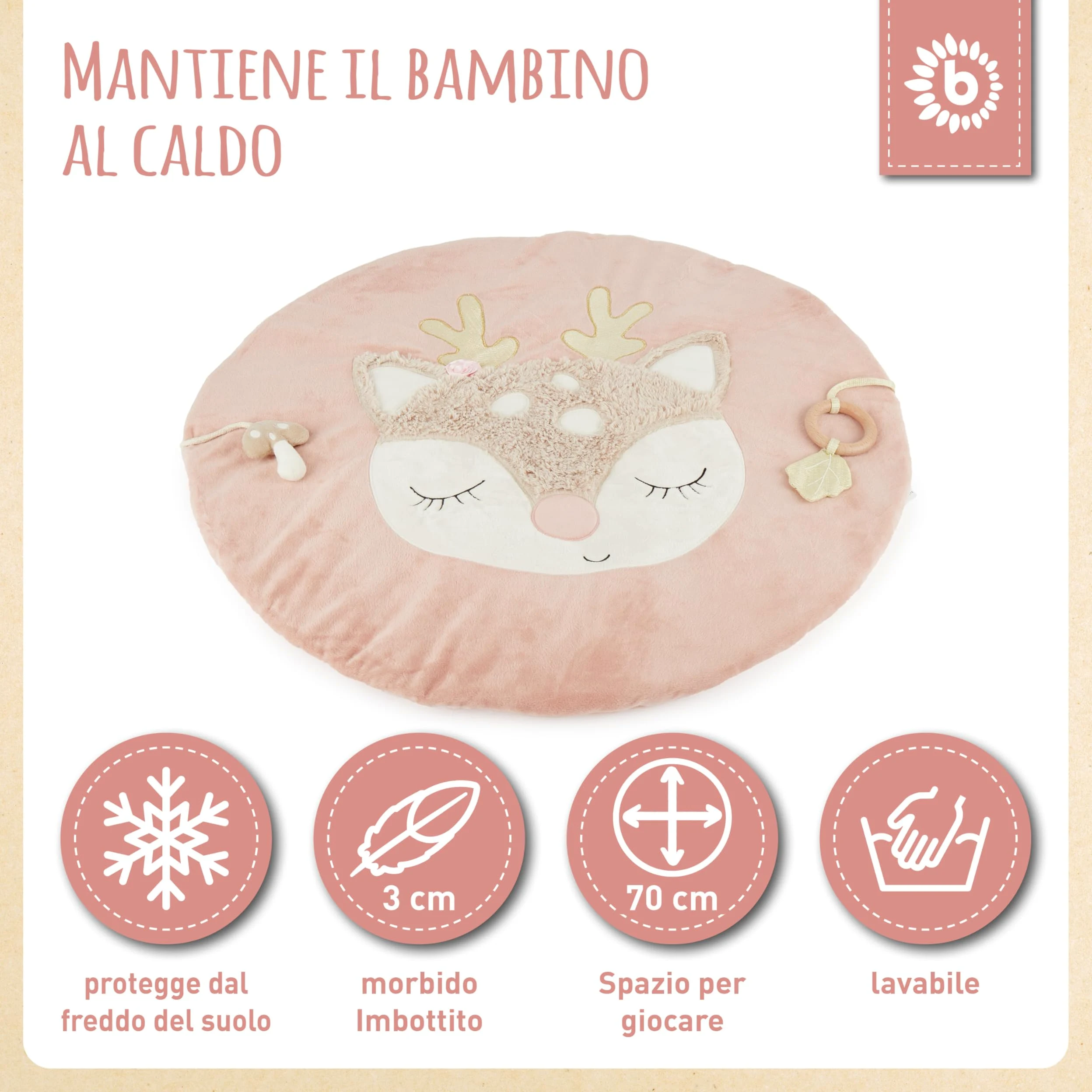 BIECO tappeto gattonamento | tappeto gioco bambini morbido | tappeti e scendiletto per bambini | tappeto bambini morbido | tappeto gioco neonato imbottito | tappeto imbottito | tappeto a bambini