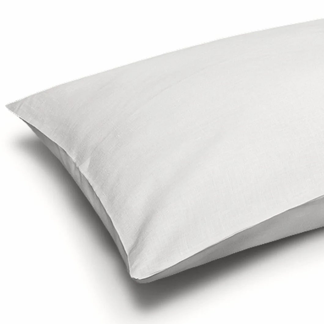 Cuore di lino - Federa letto in puro lino 100% Made in Italy Moderna Bianco Ottico 50x80cm