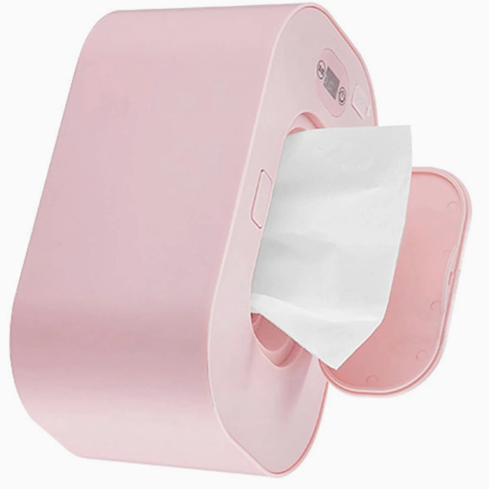 Scalda Salviette Umidificate per Neonati Dispenser per Salviette per Neonati Porta Salviette con Coperchio Custodia Portatile per Salviettine Umidificate (Rosa)