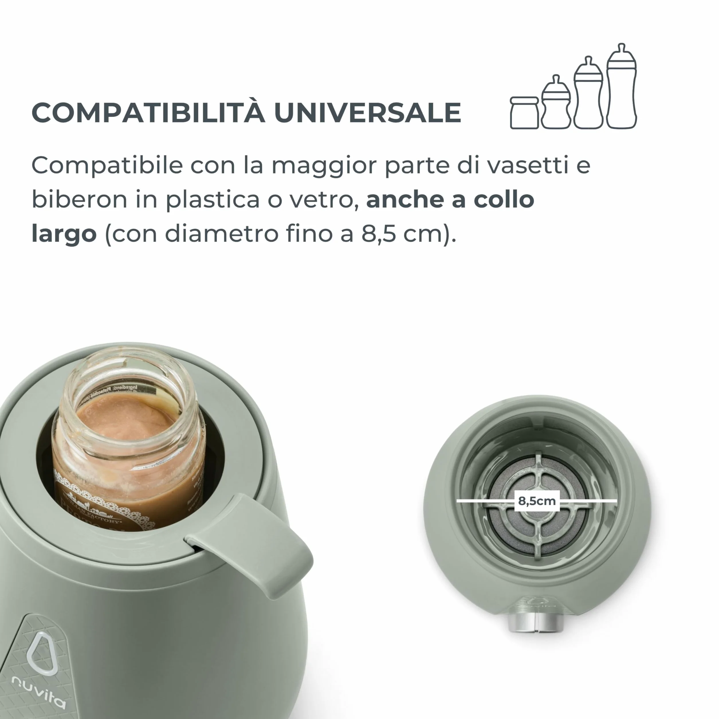 Nuvita 1170 | Scalda Biberon Neonato | Sterilizzatore Biberon | Scaldabiberon Digitale | Scaldabiberon e Sterilizzatore | Scaldalatte Elettrico Neonato | Scaldabiberon Veloce | Scaldapappa Neonati