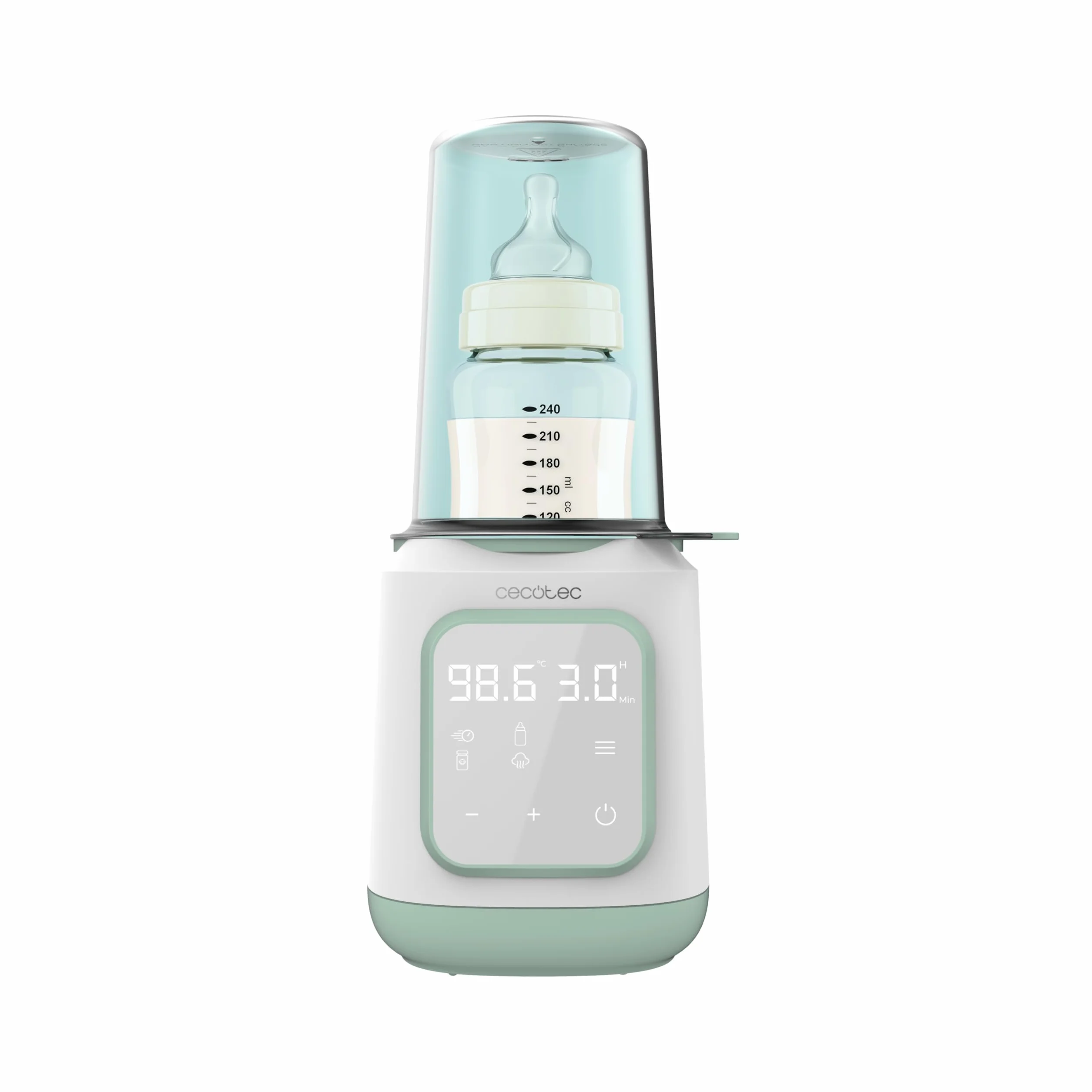 Cecotec Scaldabiberon - Sterilizzatore Biberon Nana BabyCare Single BottleWarmer, 4 modalità, Cestello per il Biberon, Senza BPA, Sicuro per Conservare Acqua, Latte e Alimenti