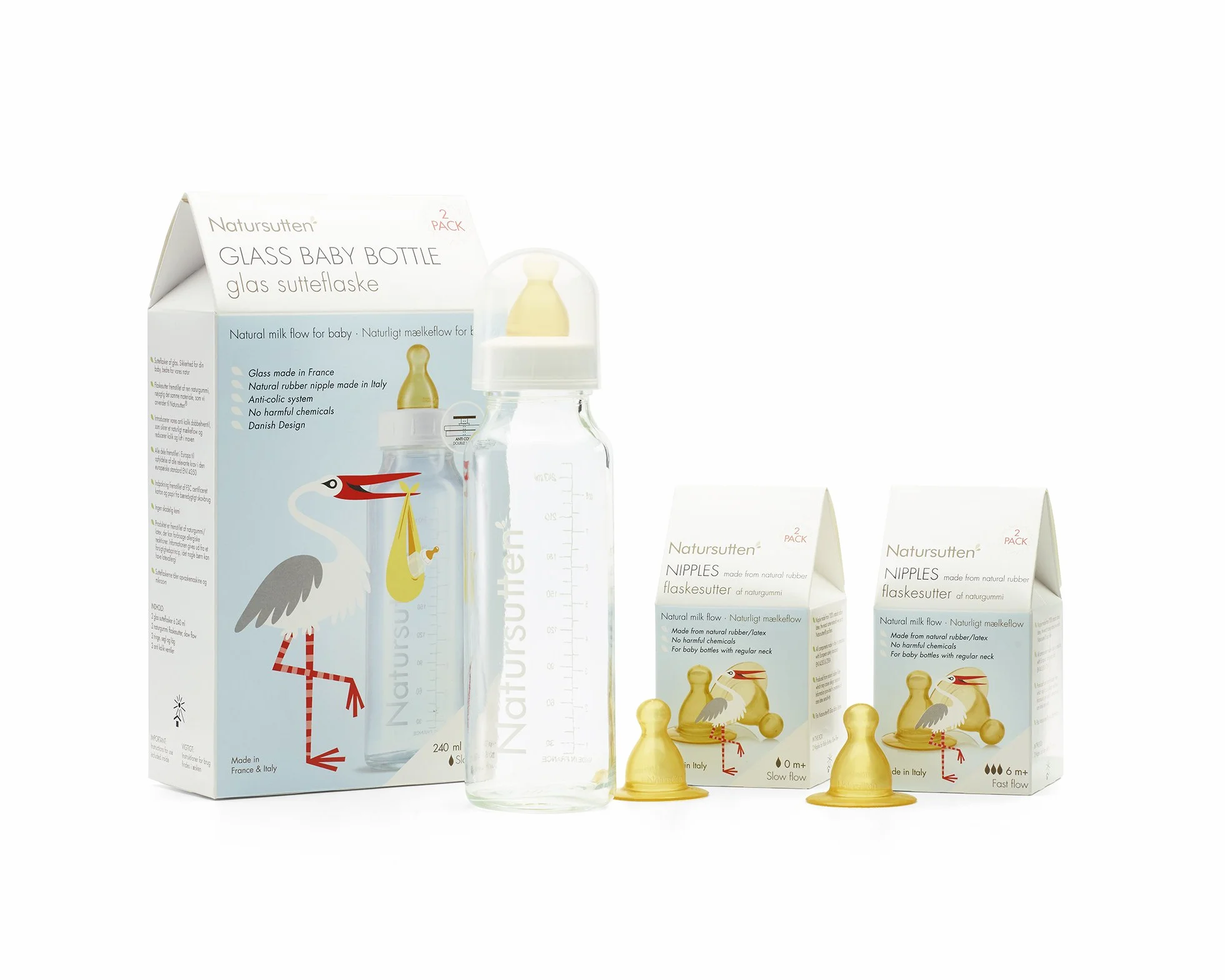 Natursutten, tappi di ricambio per biberon, confezione da 2