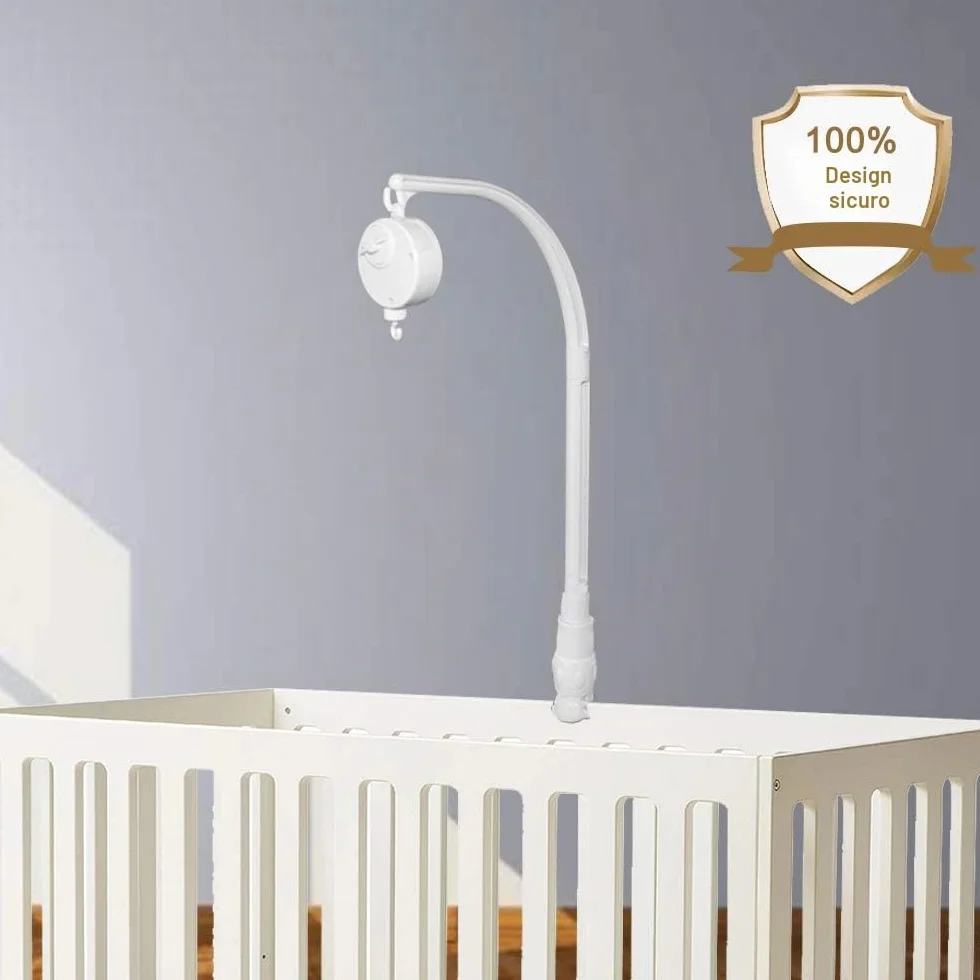 Afunta - Supporto per appendere alla culla una giostrina, con carillon, lungo 58 cm, regolabile, per decorazione giocattolo fai da te, set di dadi a vite