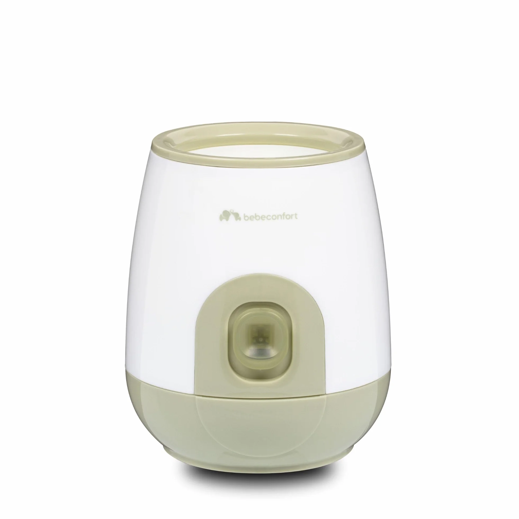 Bebeconfort Express Scaldabiberon Elettrico, Scalda Biberon Neonato Compatibile con biberon e vasetti omogeneizzati, Scalda in 2 minuti, colore Bianco/Verde Oliva