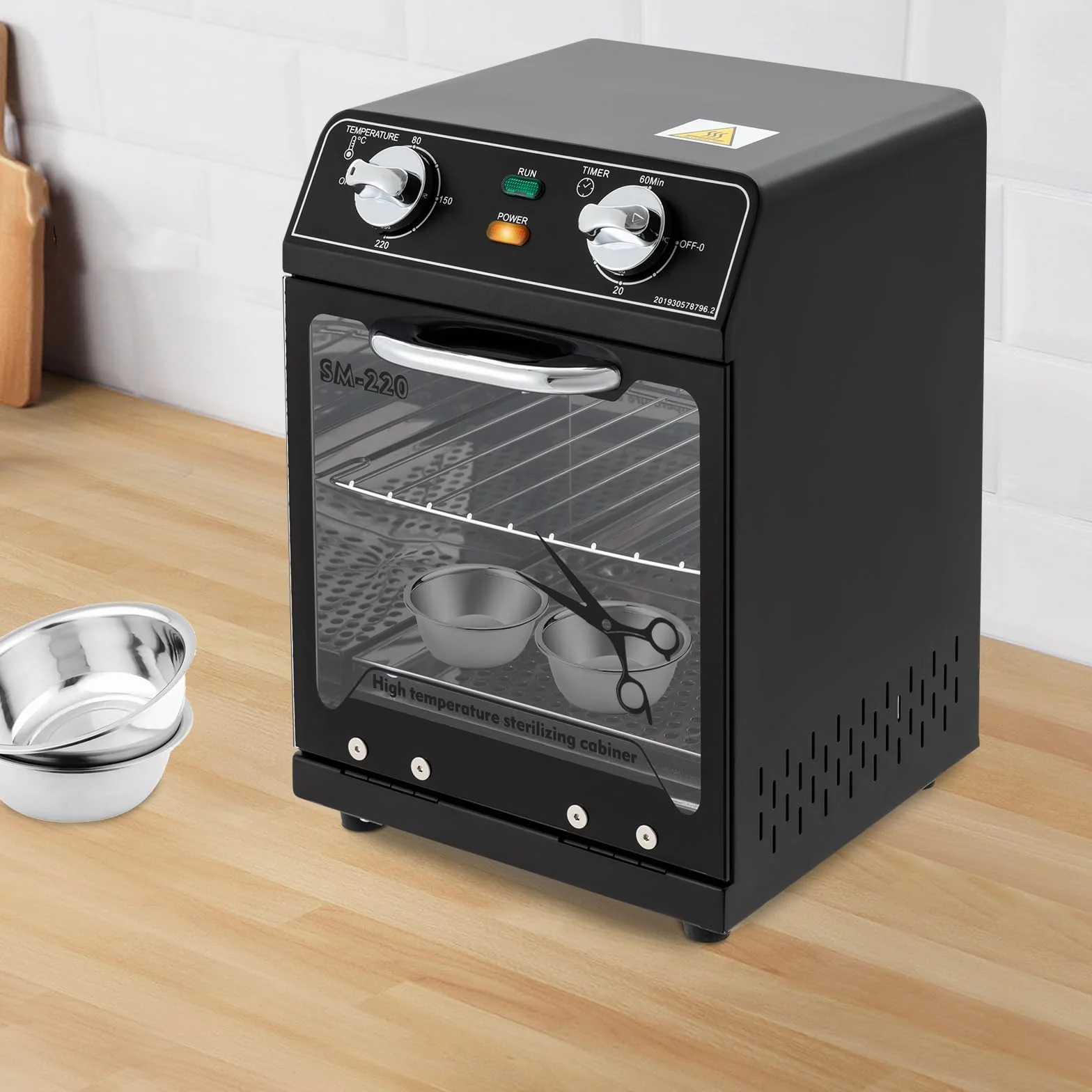 Sterilizzatore antivirus ad alta temperatura, compatto portatile, sterilizzatore ad alta temperatura, adatto per la disinfezione di asciugamani, strumenti per unghie, strumenti per parrucchieri,