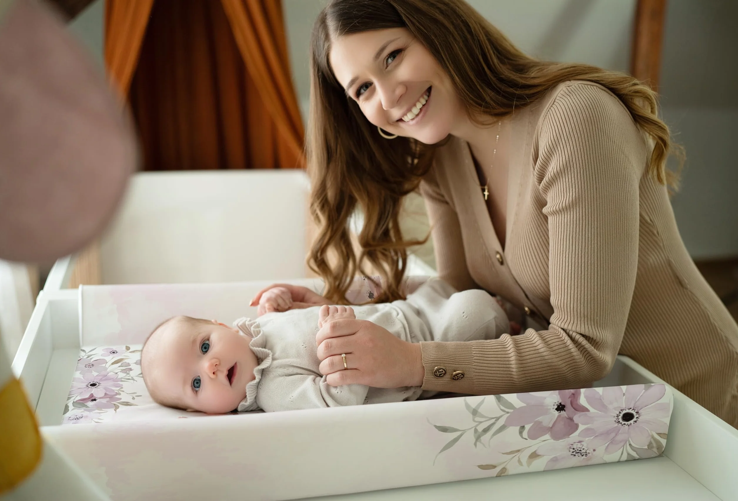 CEBA BABY Materassino avvolgente morbido 50 x 70 cm – Tappetino avvolgente profilato per documenti fissi Basic, Oeko-Tex Standard 100 (Rainbow Home)