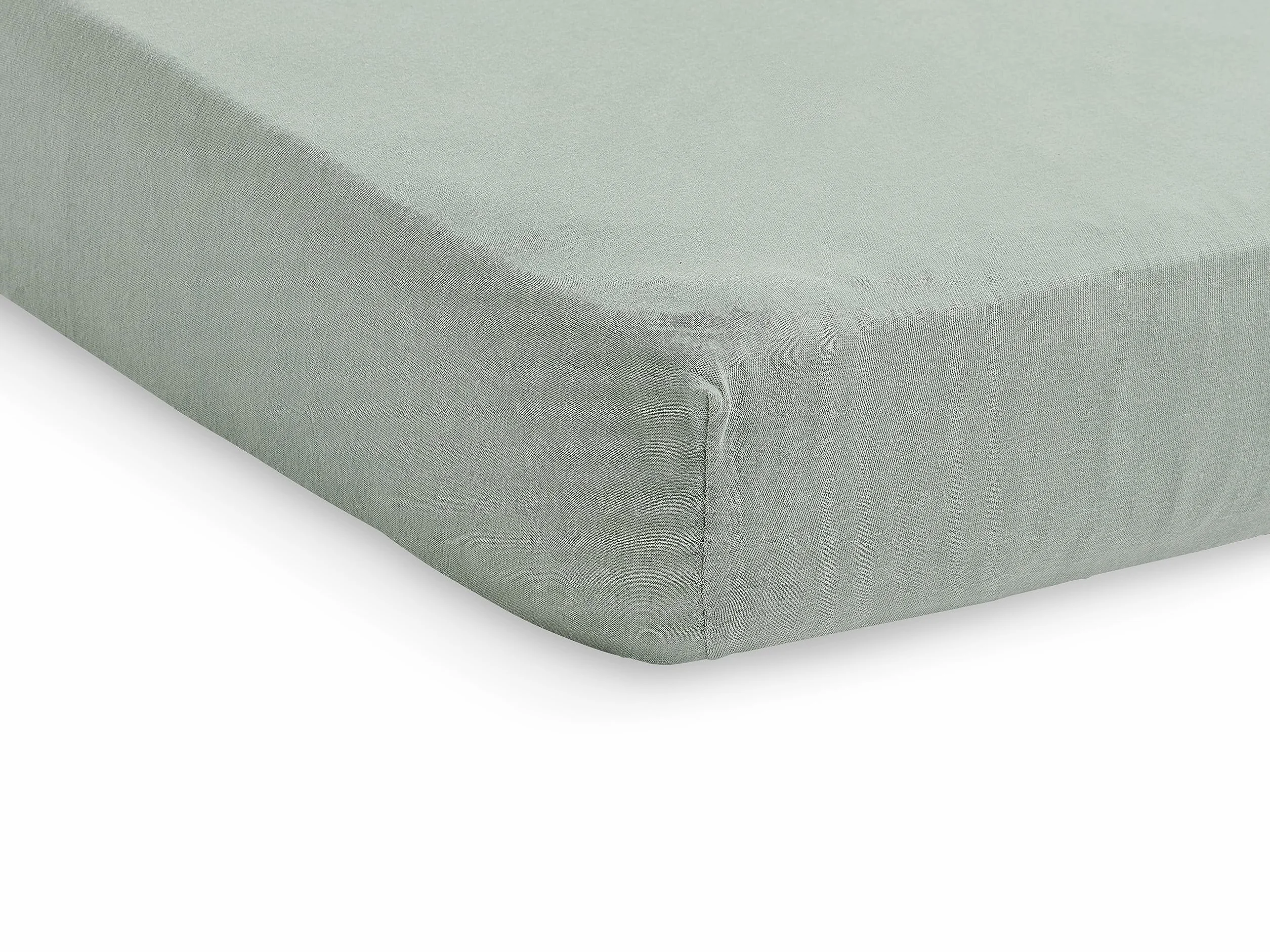 Jollein Lenzuolo in jersey con angoli elasticizzati per neonati, 100% cotone, 60 x 120 cm, verde 511-507-00095