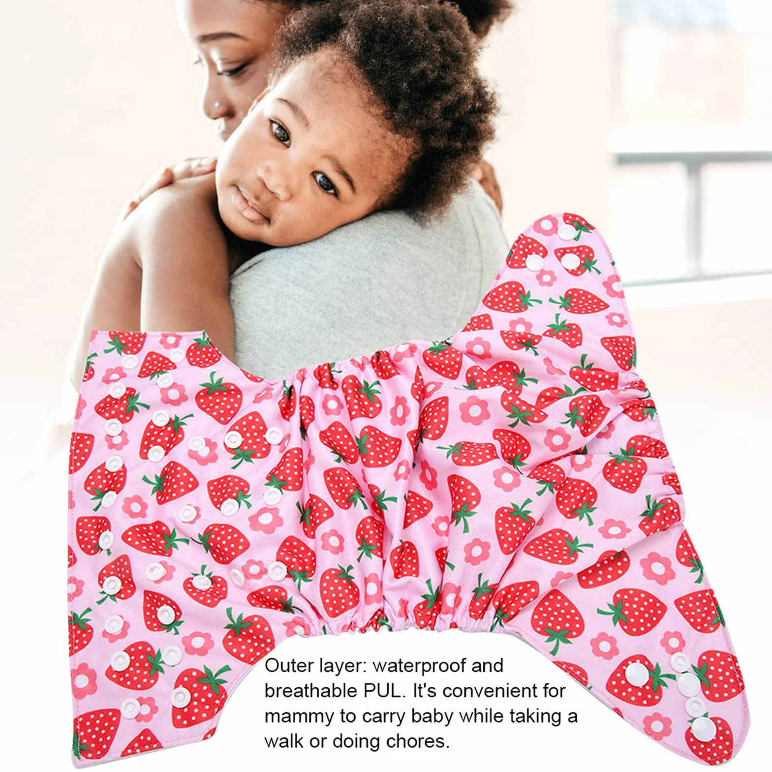GOTOTOP Pannolini da bagno per neonate, pannolini da bagno riutilizzabili regolabili per neonati (0-3 anni), lavabili (BL006)