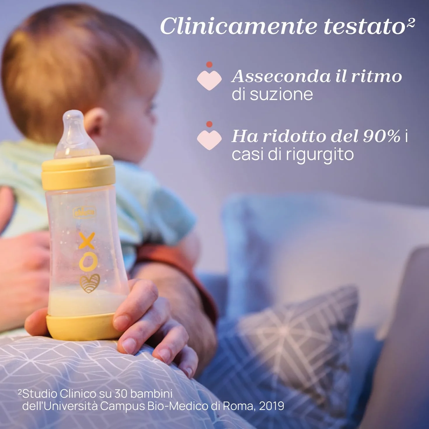 Chicco PERFECT 5, Doppio Biberon Anticolica da 150 ml, Biberon Flusso Lento da 0 Mesi + con Tettarella in Morbido Silicone, Biberon simil seno materno, Biberon anticolica per allattamento misto