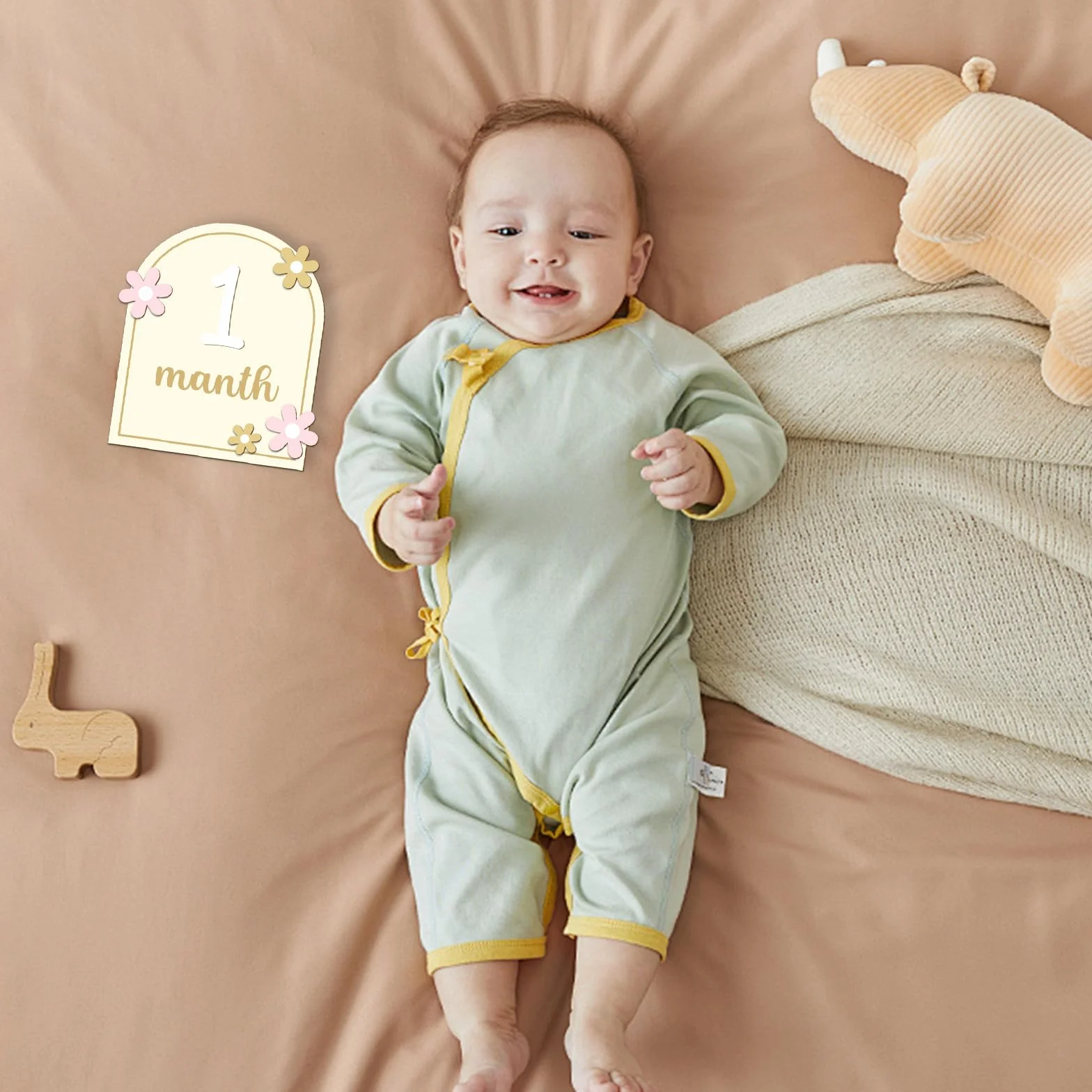 Decorazioni per carte dei mesi del traguardo del bambino, carte mensili in legno per il traguardo del bambino Vacanza Annuncio del bambino traguardo del neonato Cartelli dei mesi del bambinos
