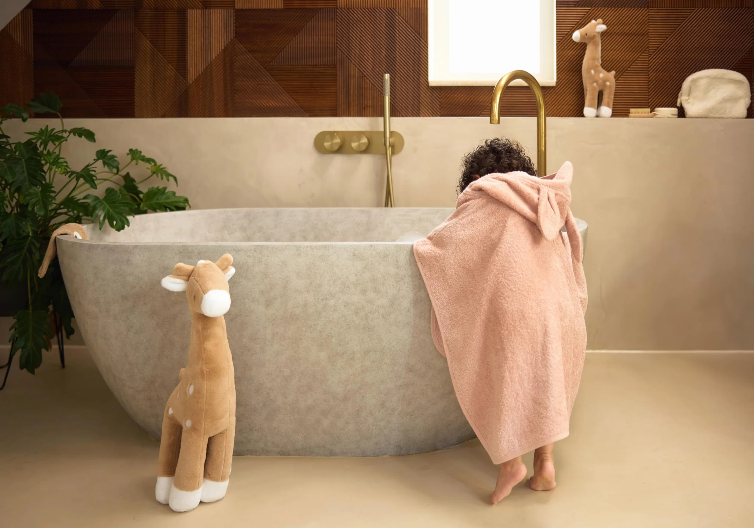 Jollein Poncho da bagno per bambini 1-4 anni – Terry, Wild Rose – 100% cotone – Spugna – Certificato Oeko-Tex – Con cappuccio con orecchie – Poncho da bagno per ragazze e ragazzi