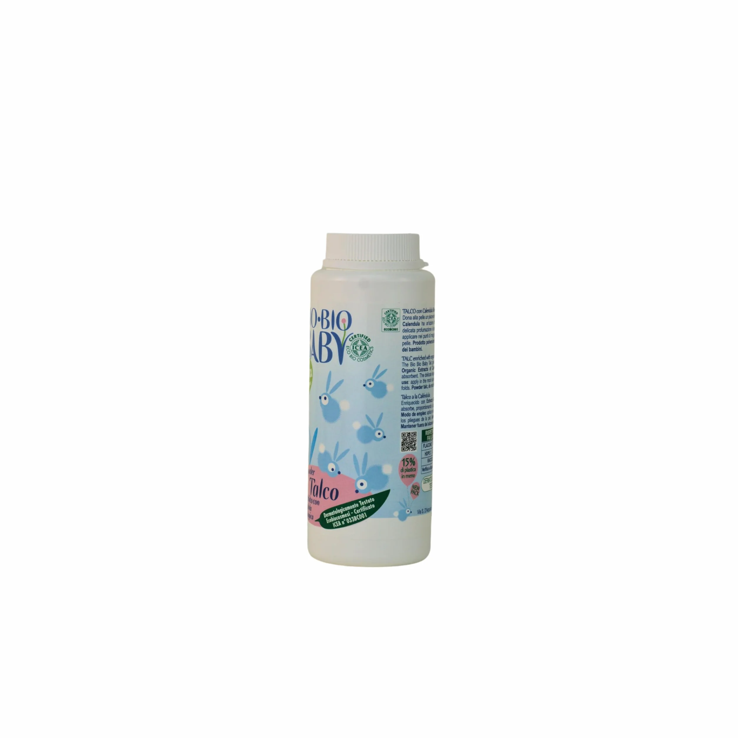 Pilogen Carezza - Bio Baby, Talco alla Calendula 100% Biologico, per Neonati e Bambini, Rinfrescante, Assorbente e Lenitivo, Ideale per la Pelle Sensibile, Formulazione in Polvere, 150 gr