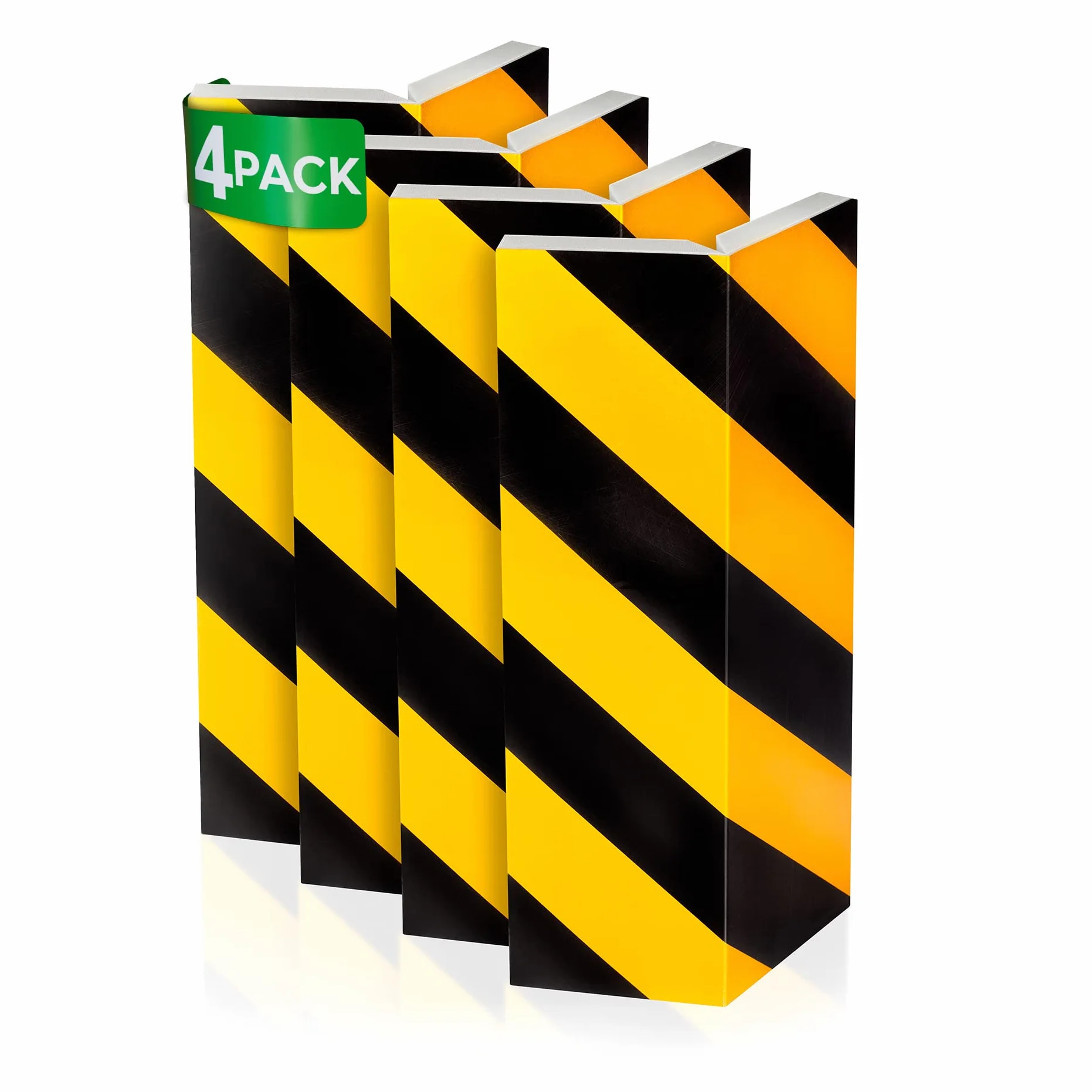 NURADA Paracolpi Garage. Protezione Portiere Auto. Pack 4. Paracolpi Portiere Auto. Paraspigoli Angolari. Angolari per Muro. Paraspigoli Gommapiuma. 40x20x2cm (Giallo riflettente)