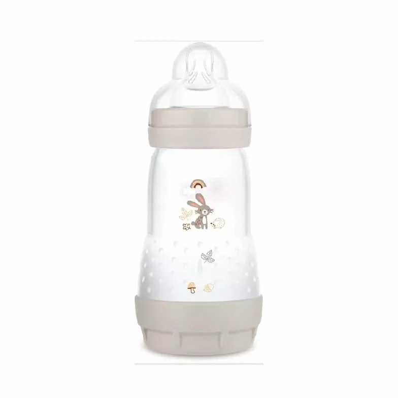 MAM Biberon Anticocoliche, 2-4 mesi, 260 ml, con tettarella a 2 flusso medio in silicone, facile da accettare, autosterilizzabile, facile da pulire, Easy Start Anti-Colic,colori/design assortiti